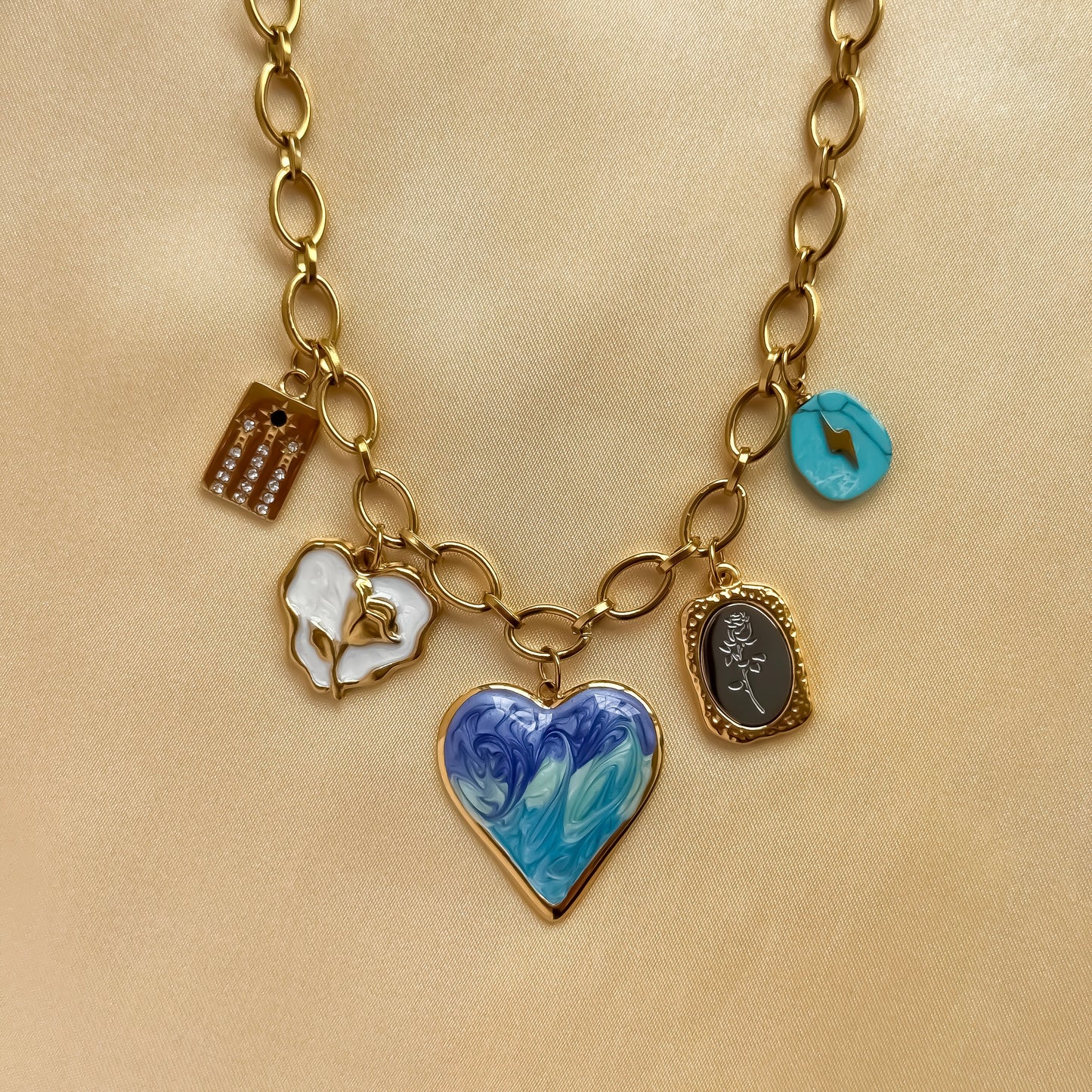 Blue Charm Necklace