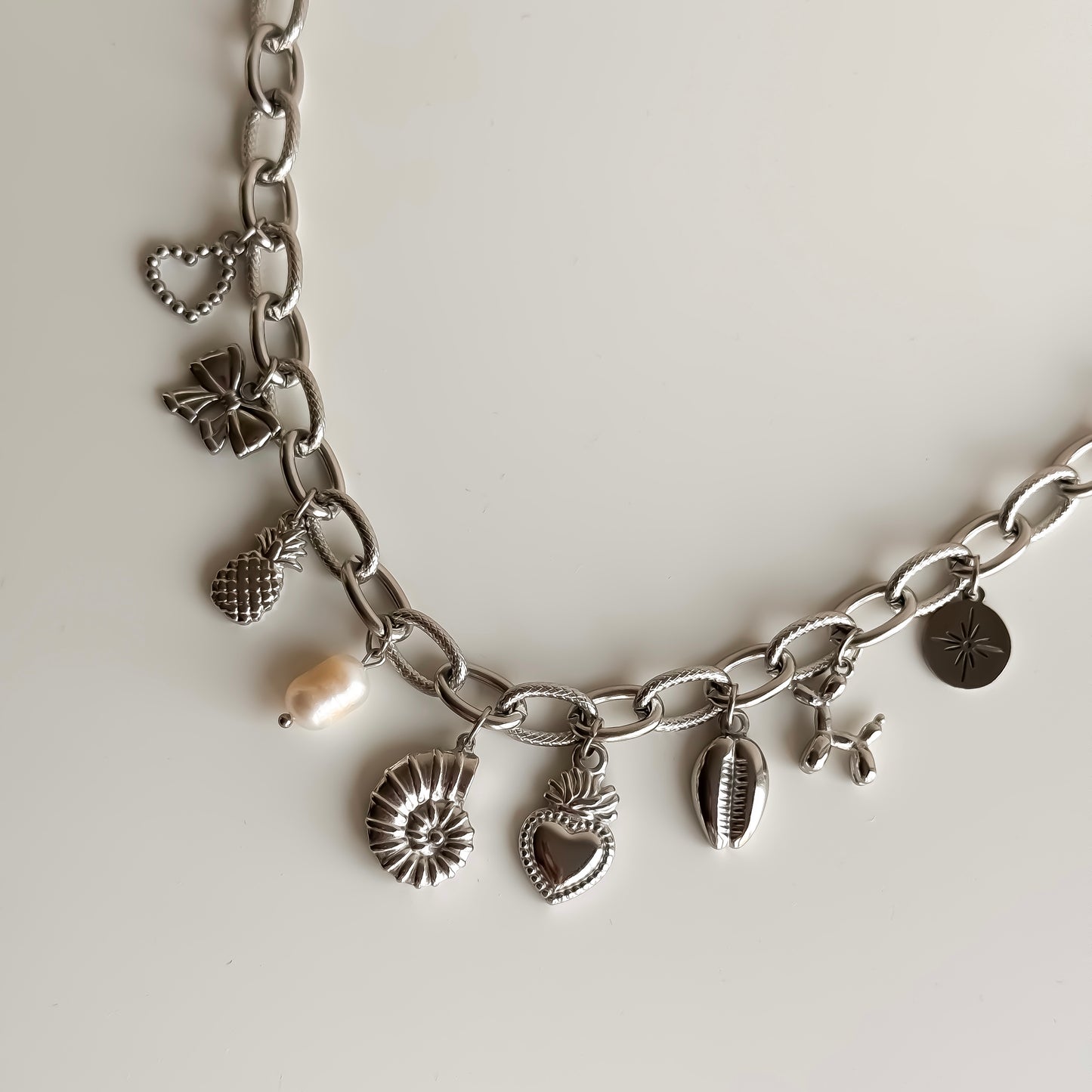 Chunky Multi Charm Necklace