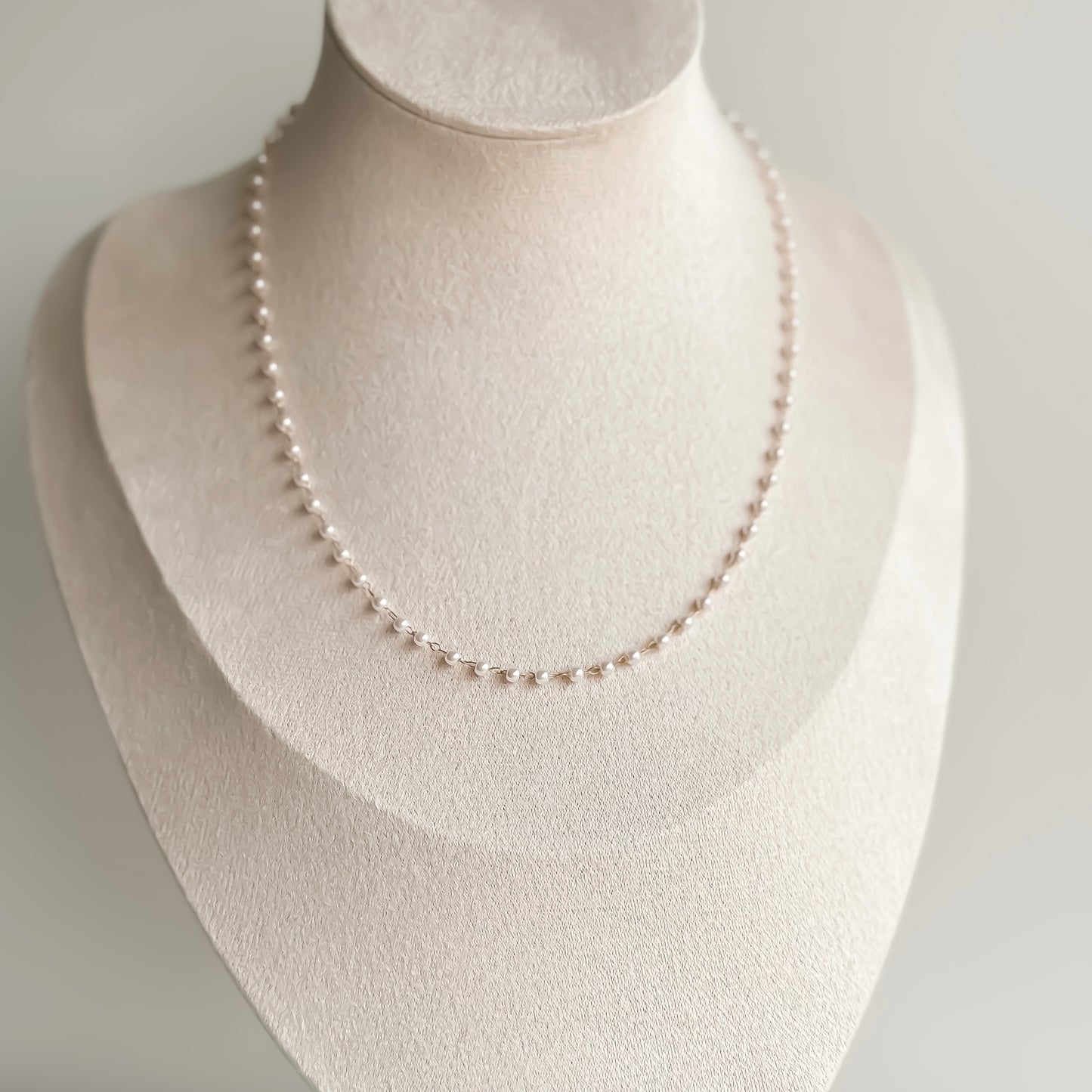 Dainty Pearl Chain Necklace