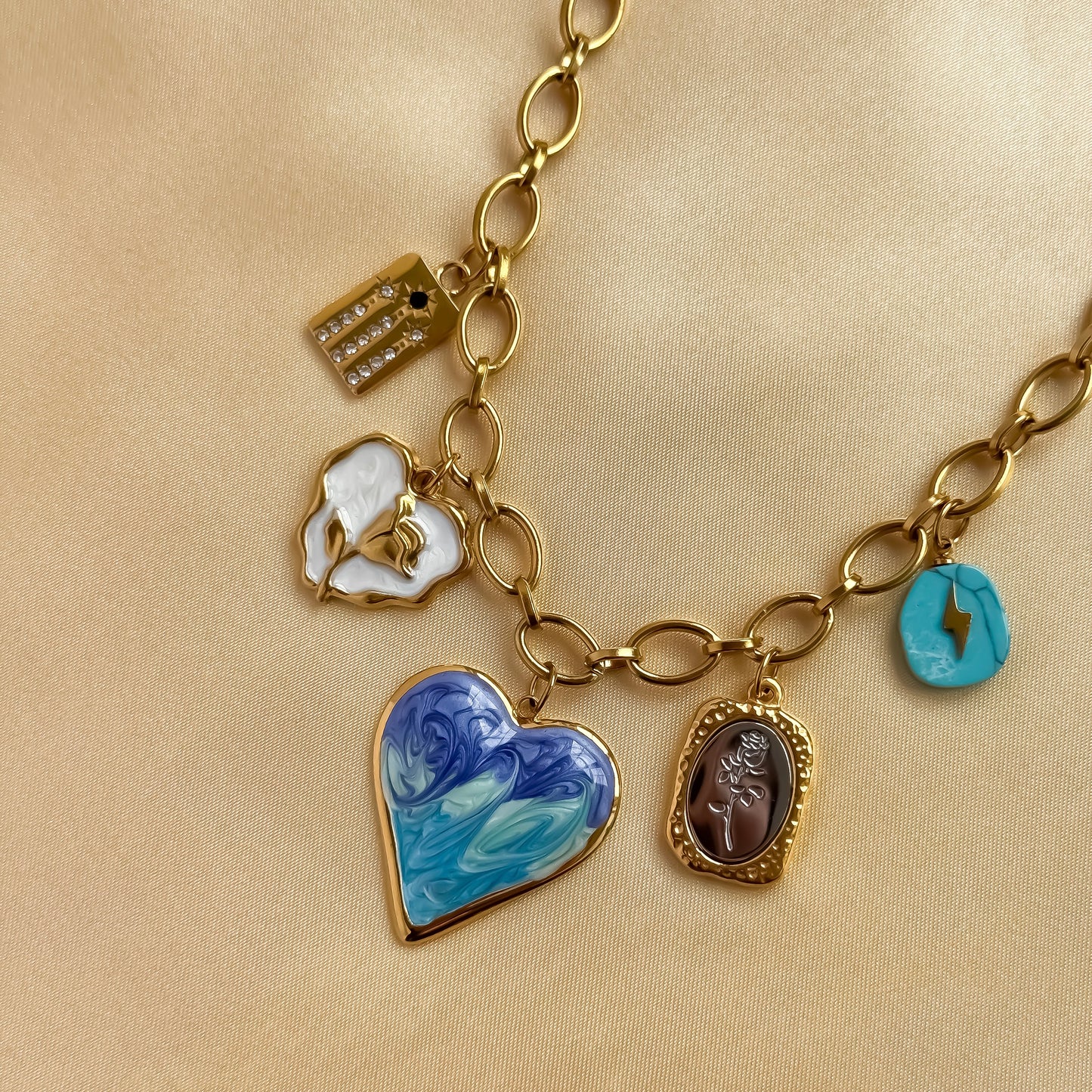 Blue Charm Necklace