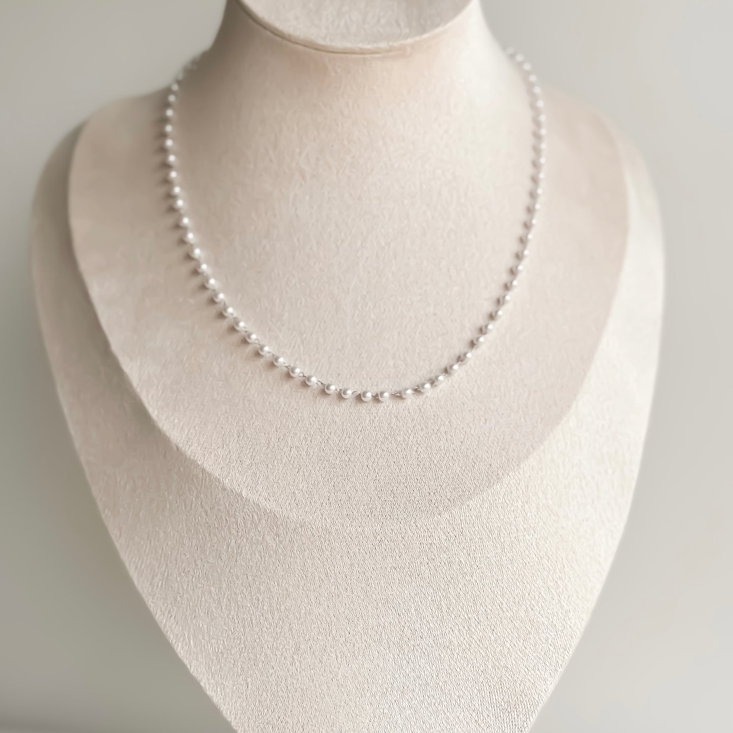 Dainty Pearl Chain Necklace