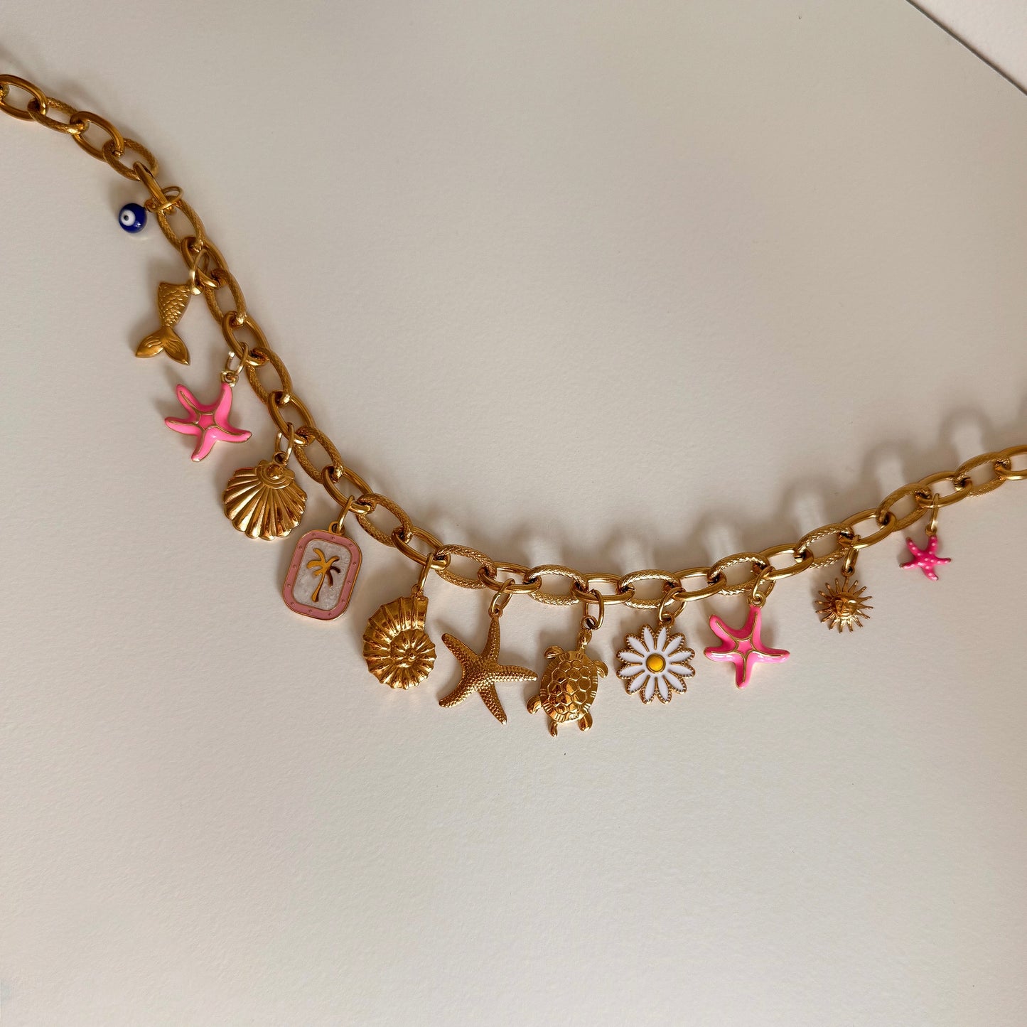 Chunky Multi Charm Necklace