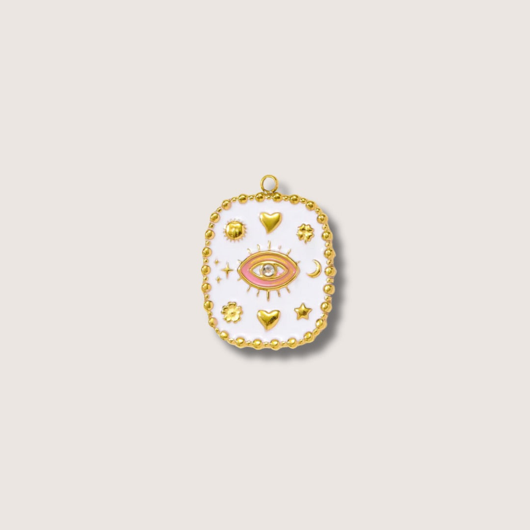 White Evil Eye Charms