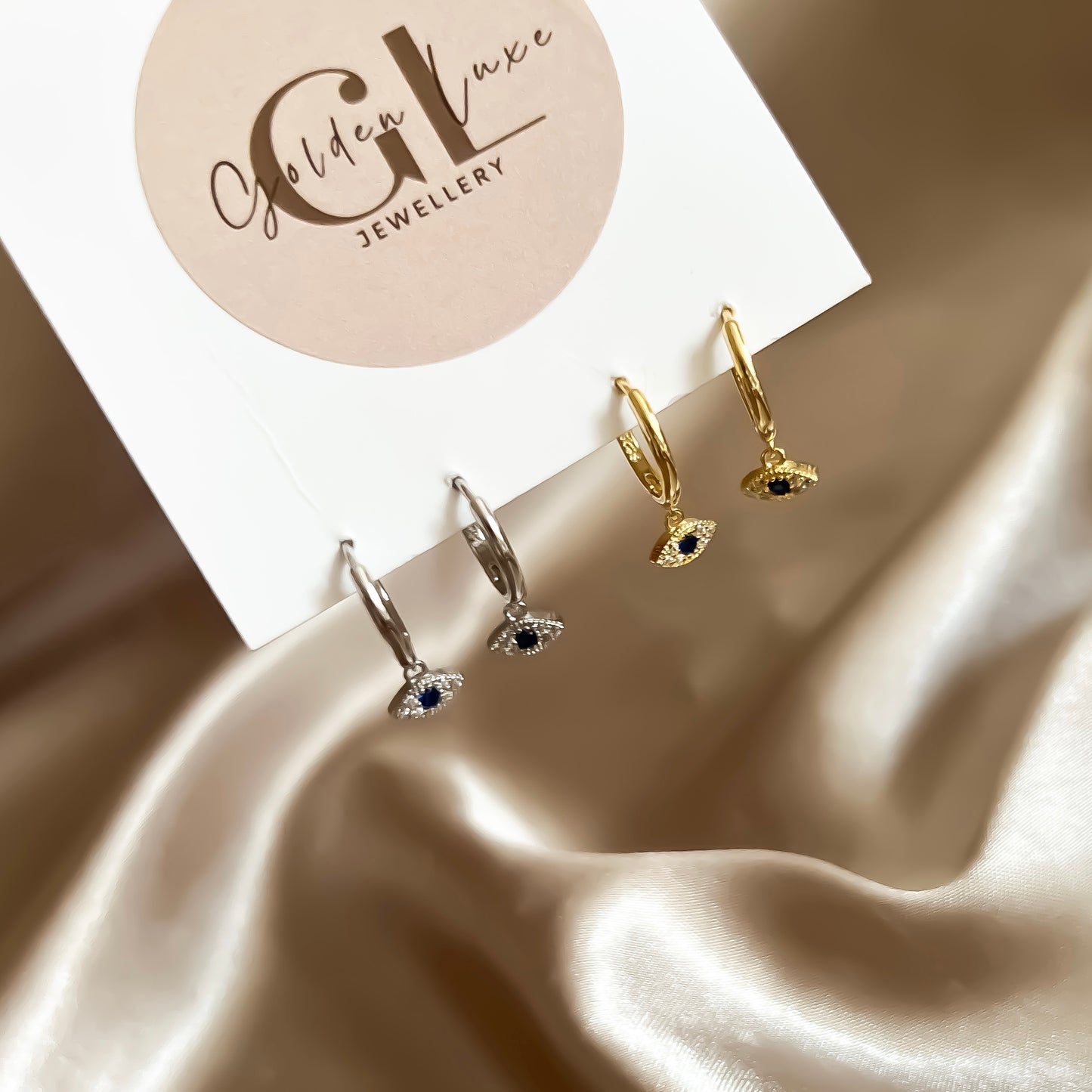 Evil Eye Huggie Hoop Earrings