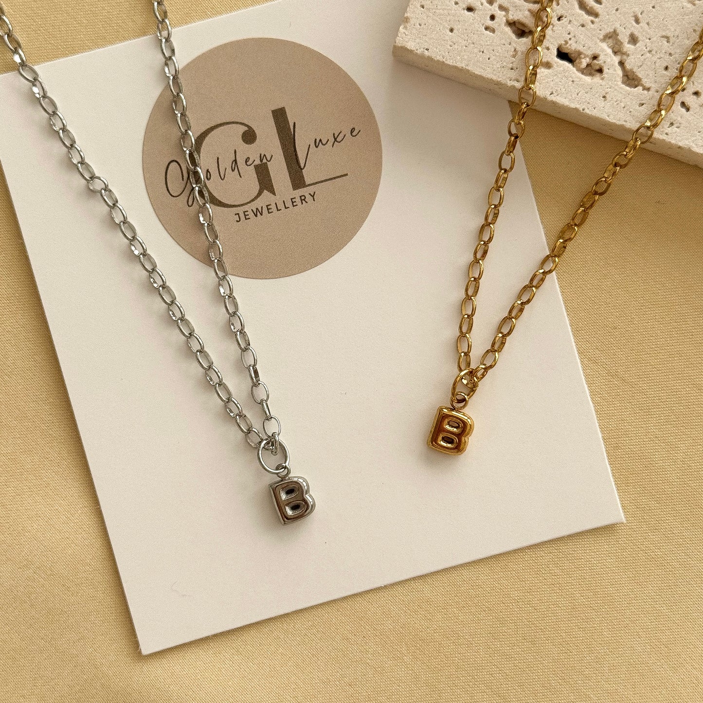 Bubble Initial Necklace