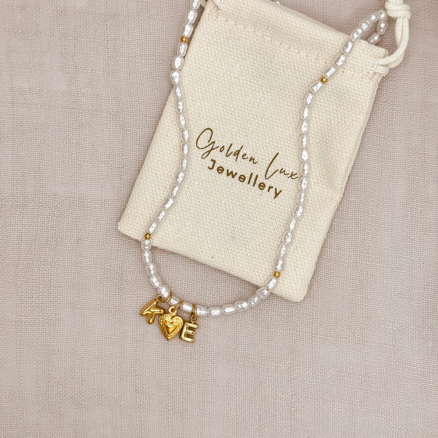 Initial Pearl Necklace