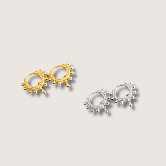 Dotty Huggie Hoop Earrings