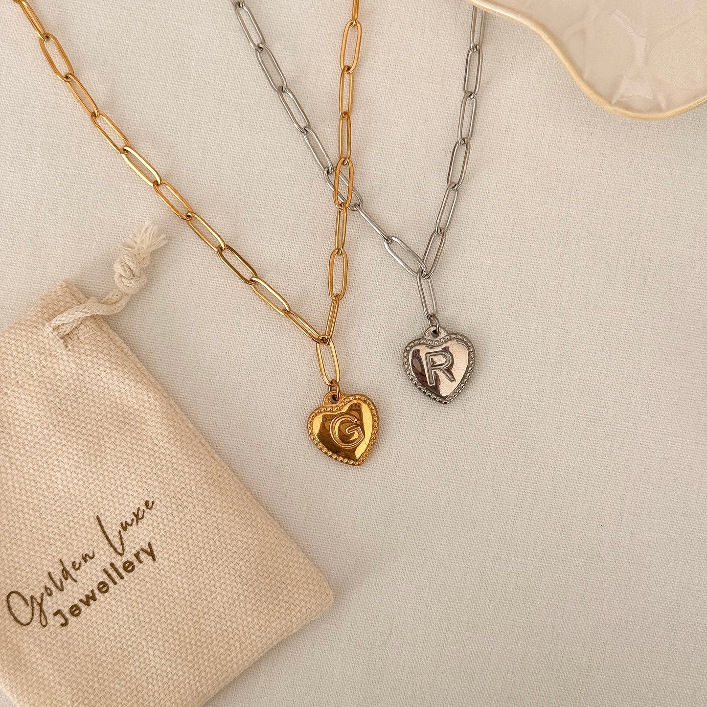Initial Heart Necklace