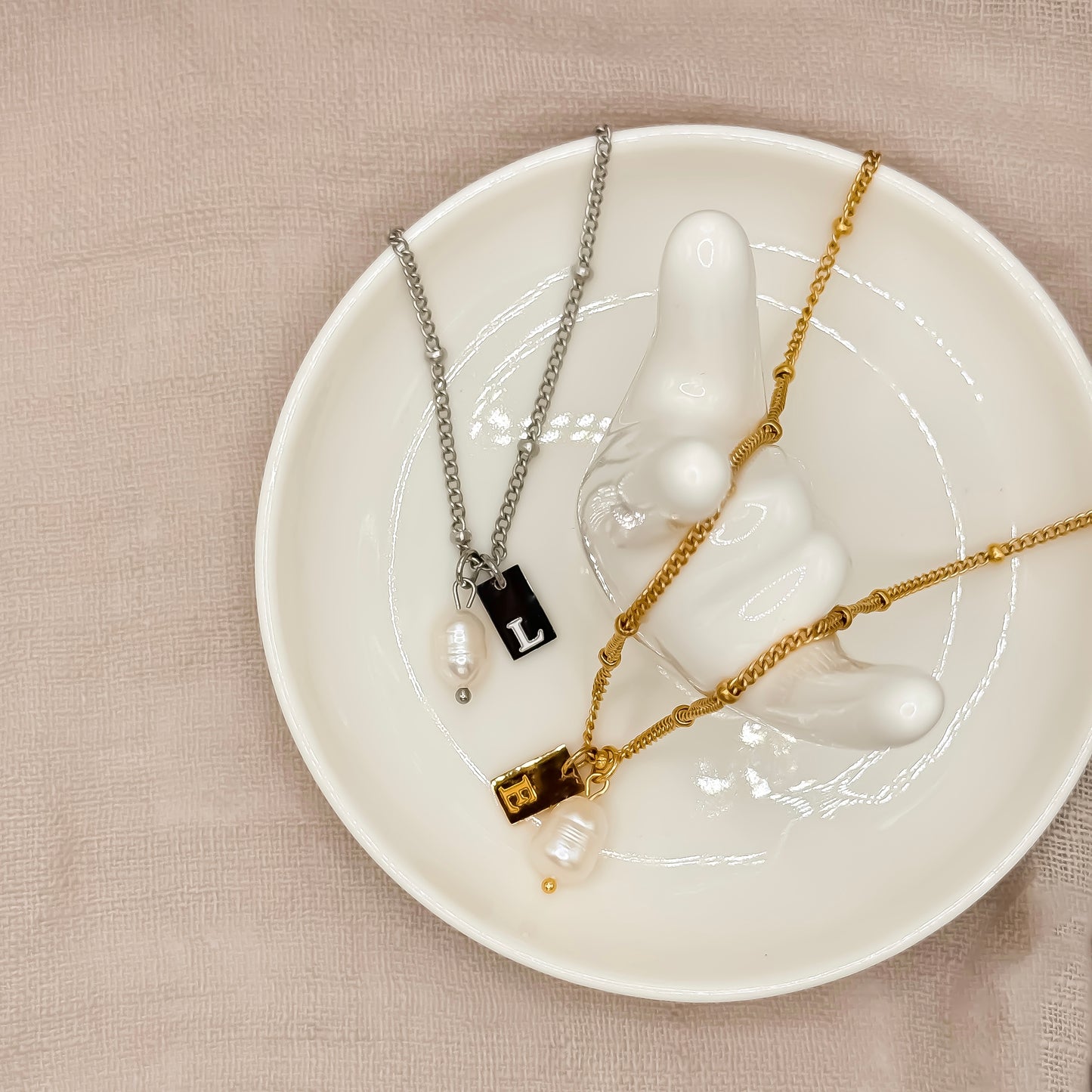 Tag Initial Necklace