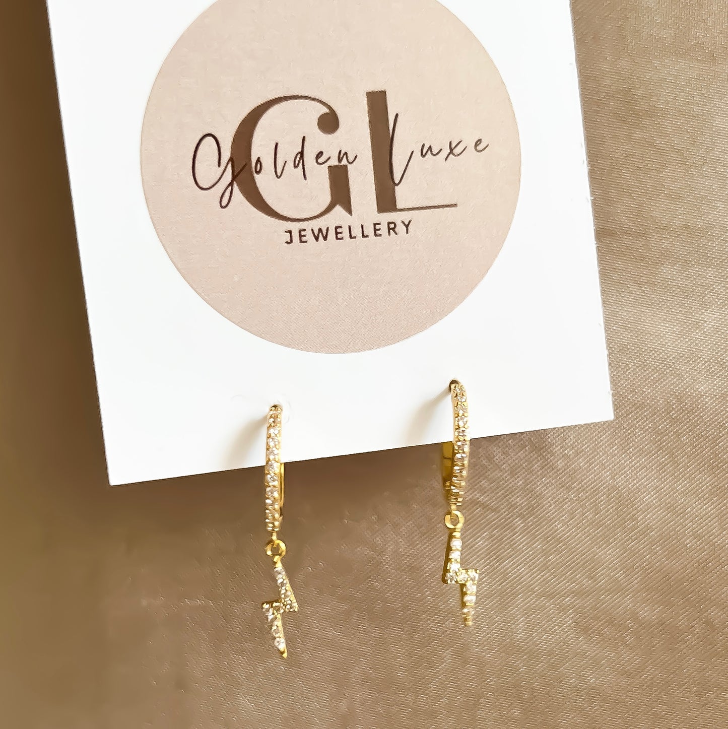 Lightening Huggie Hoop Earrings