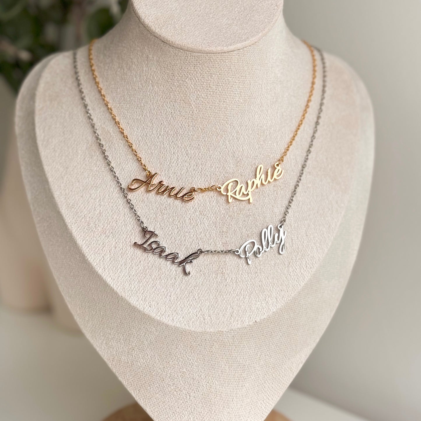 Personalised Two Name Necklace