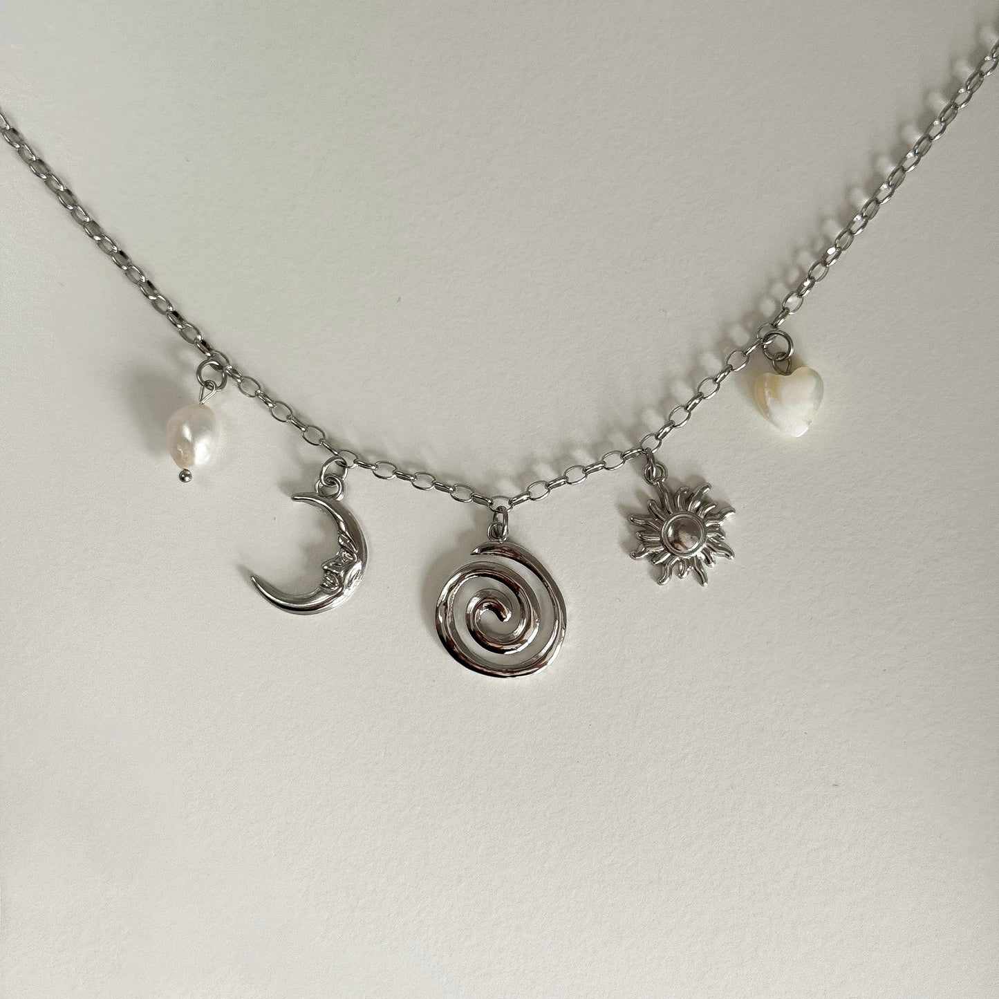 Dainty Rolo Multi Charm Necklace