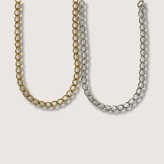 Textured Multi Charm Necklace