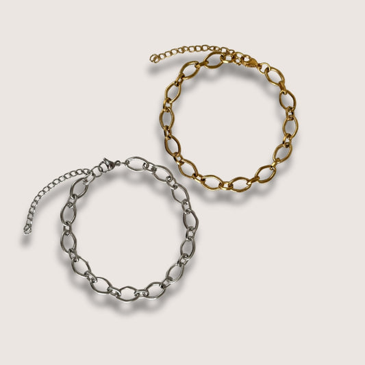 Oval Multi Charm Bracelet