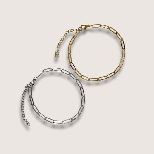 Paperclip Multi Charm Anklet