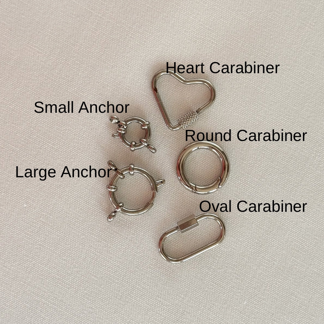 Dainty Rolo Carabiner Necklace