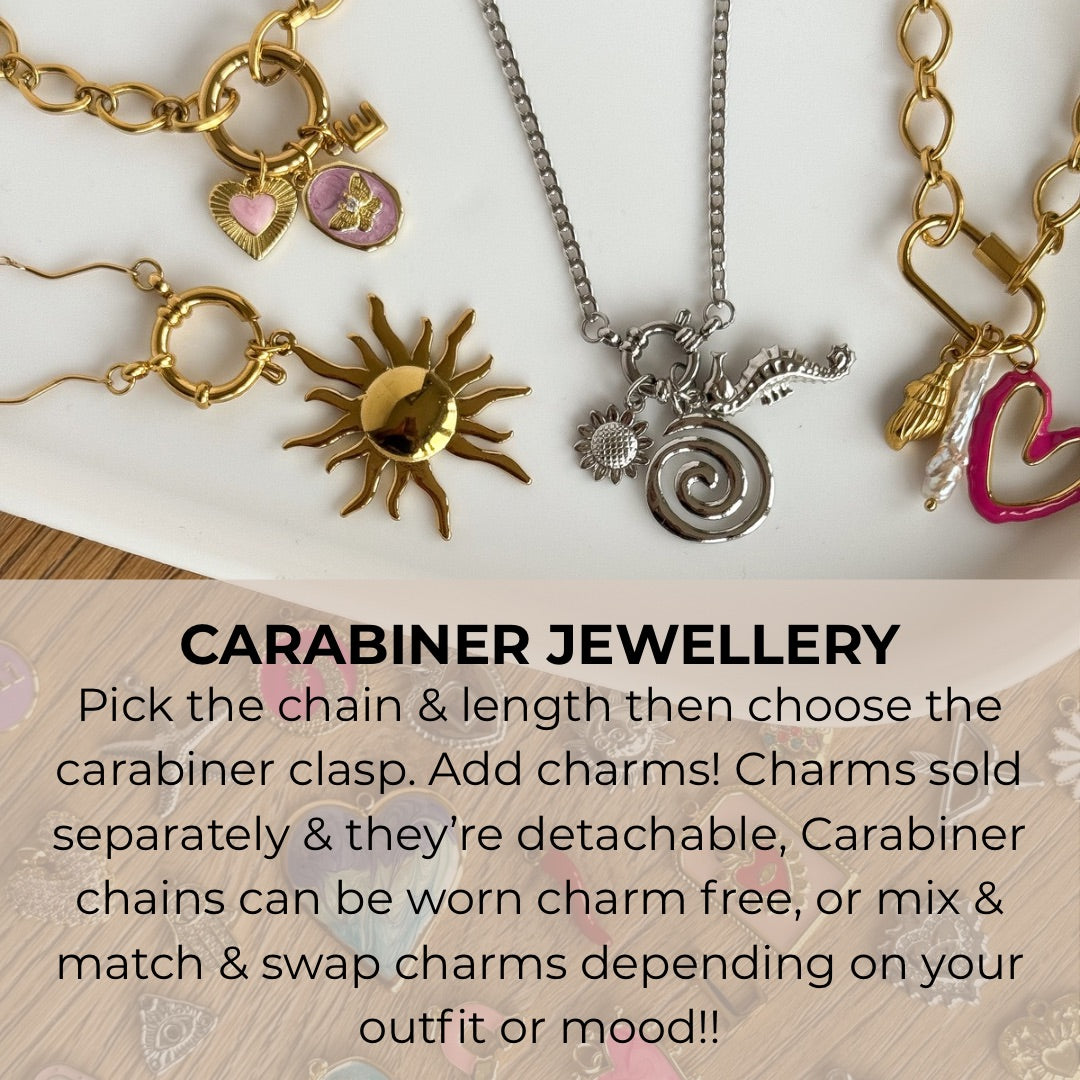 Swirl Carabiner Necklace