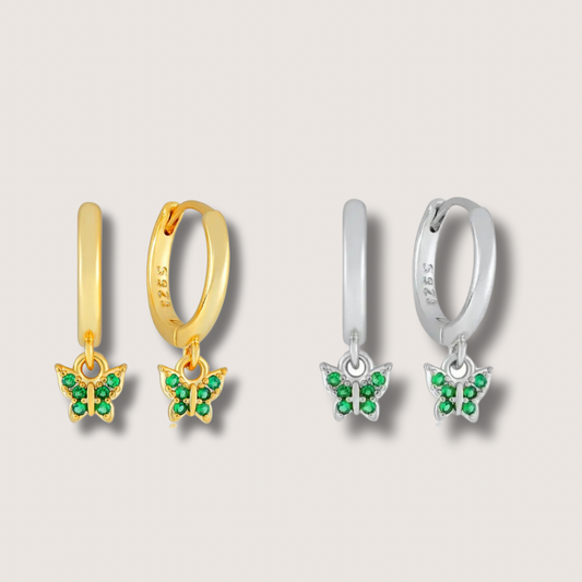 Butterfly Huggie Hoop Earrings