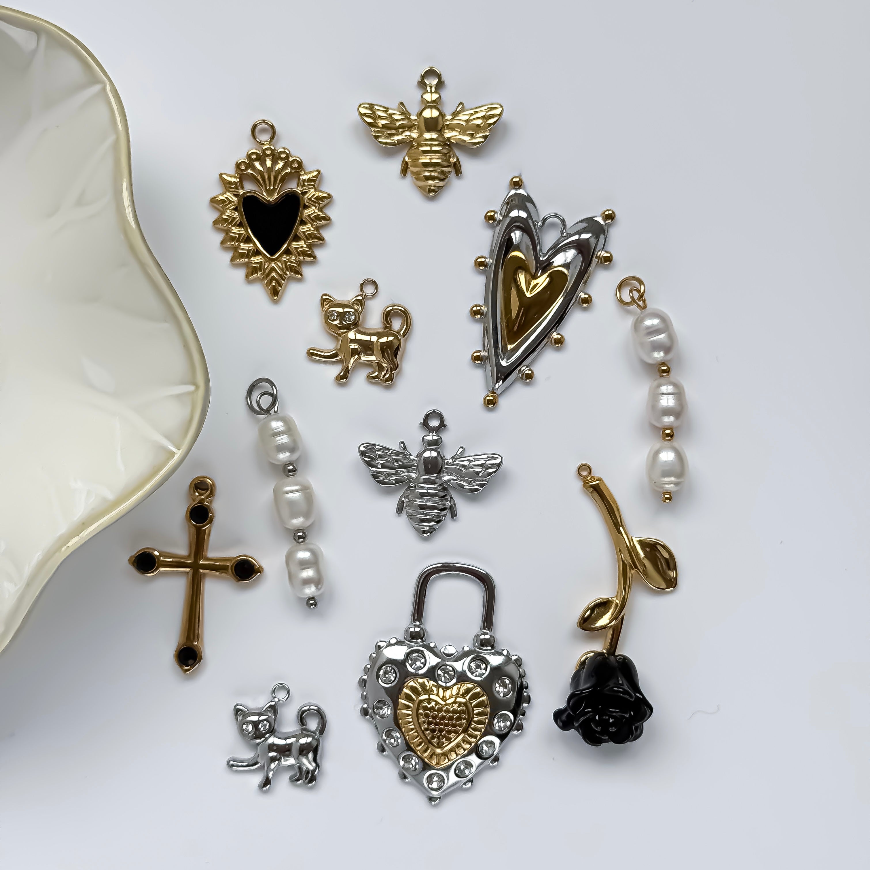 New Charms | Pearl, Heart & Colourful Jewellery Charms | Golden Luxe ...