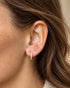Chloe 925 sterling silver CZ huggie hoop earrings