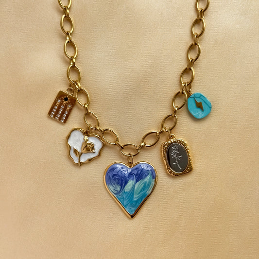 Blue Charm Necklace