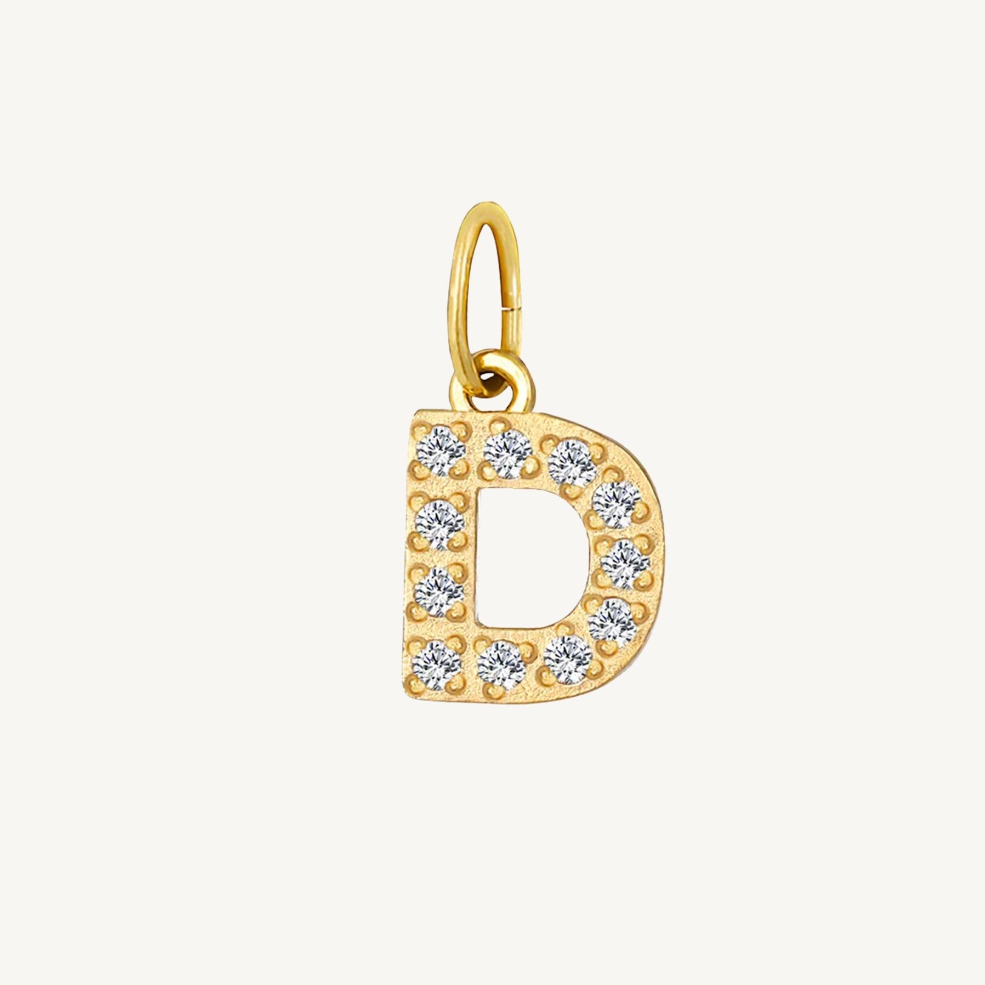 Cubic Zirconia Initial Charms