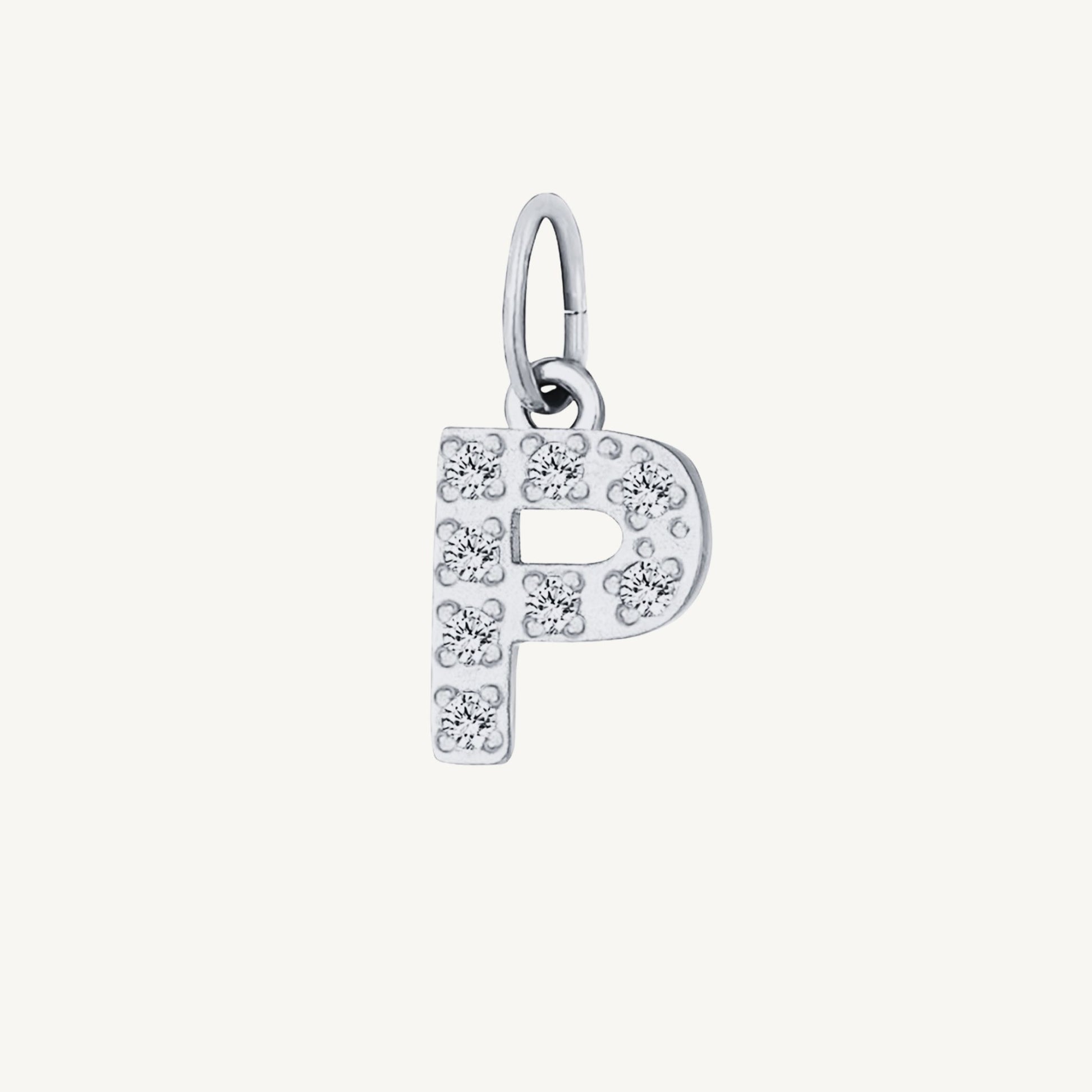 Cubic Zirconia Initial Charms