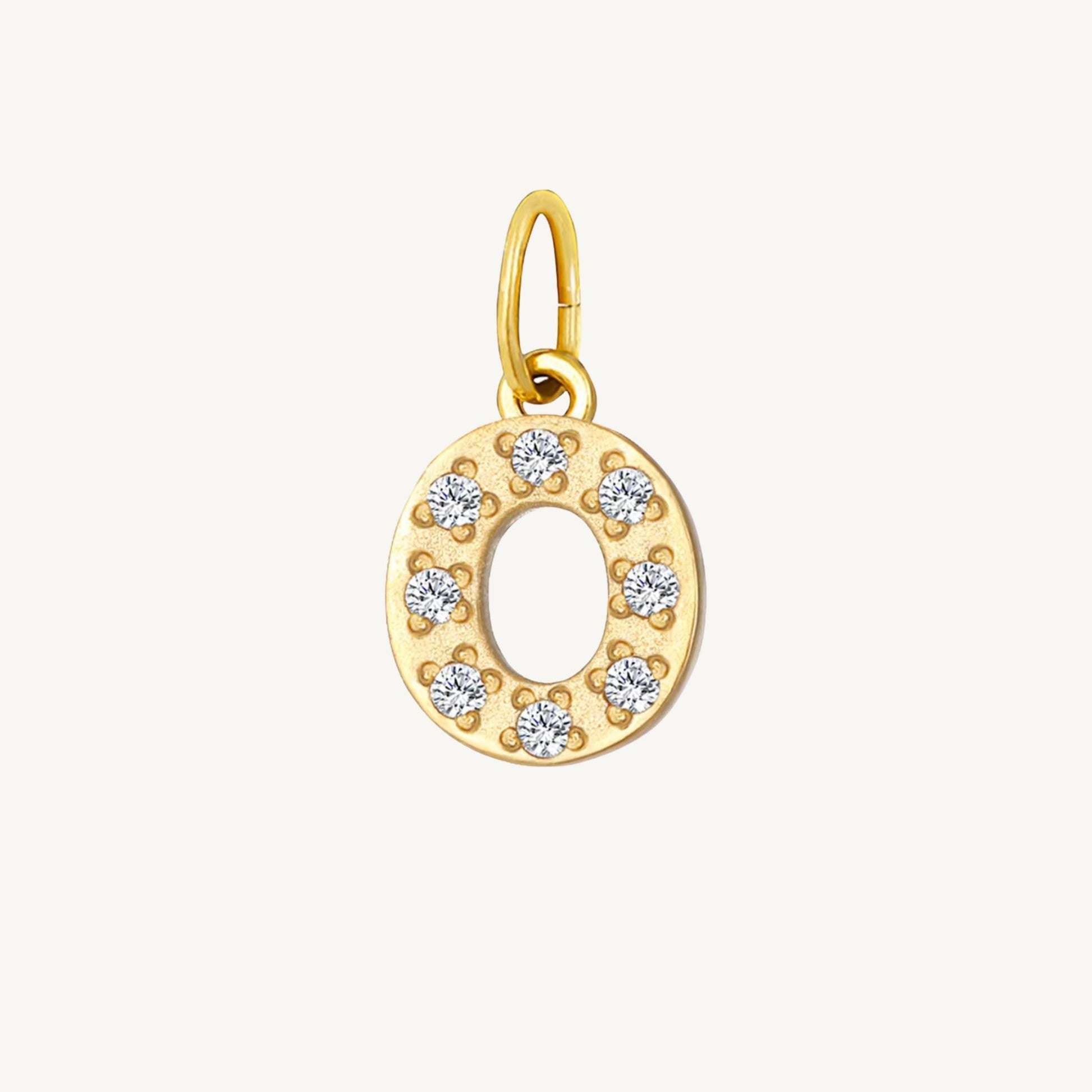 Cubic Zirconia Initial Charms