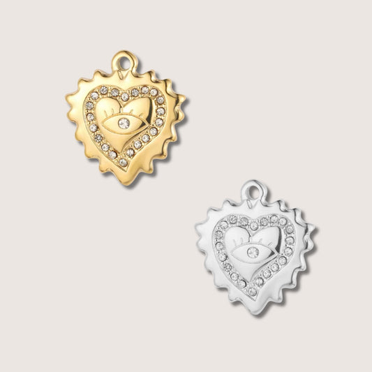 Love Heart Eye Charms