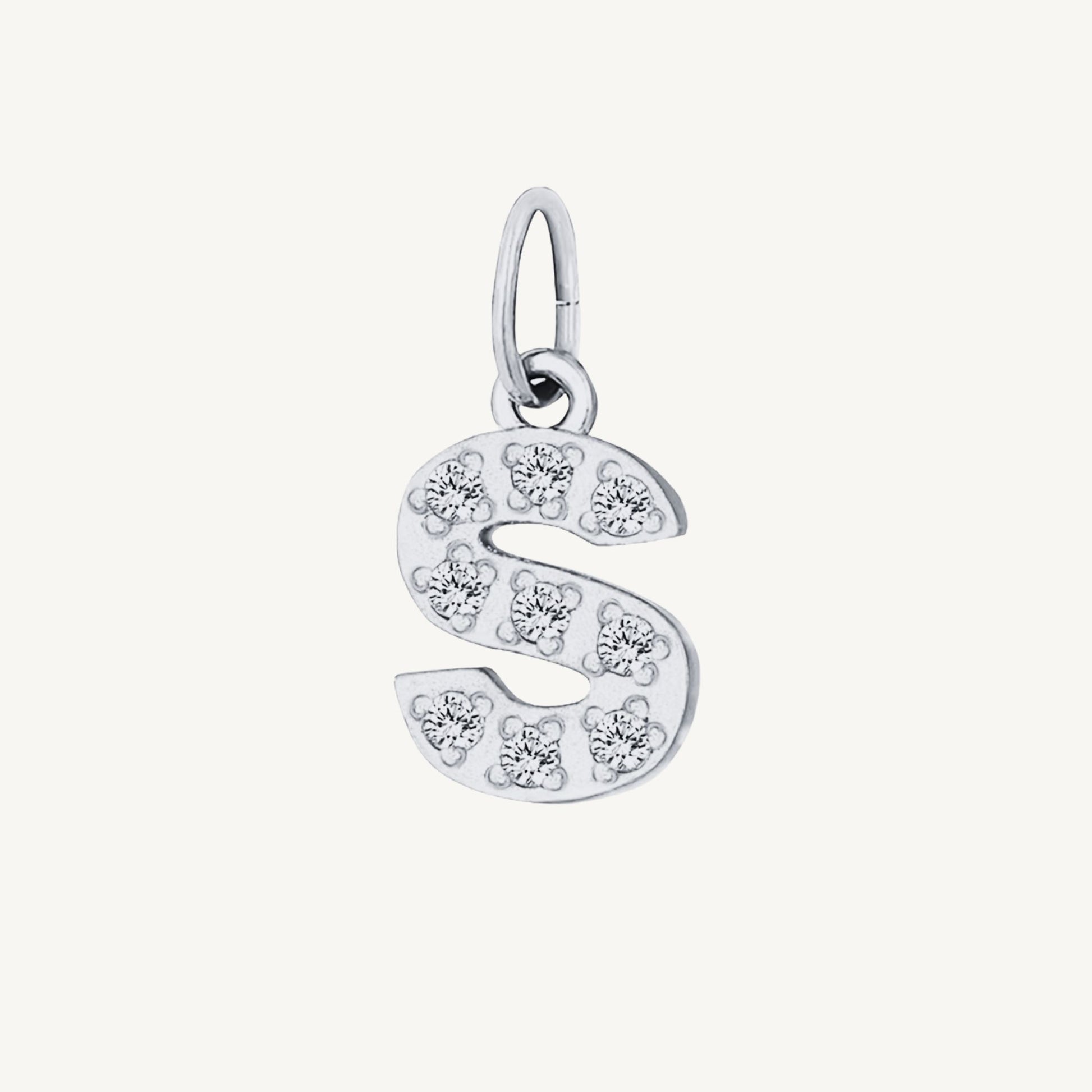 Cubic Zirconia Initial Charms