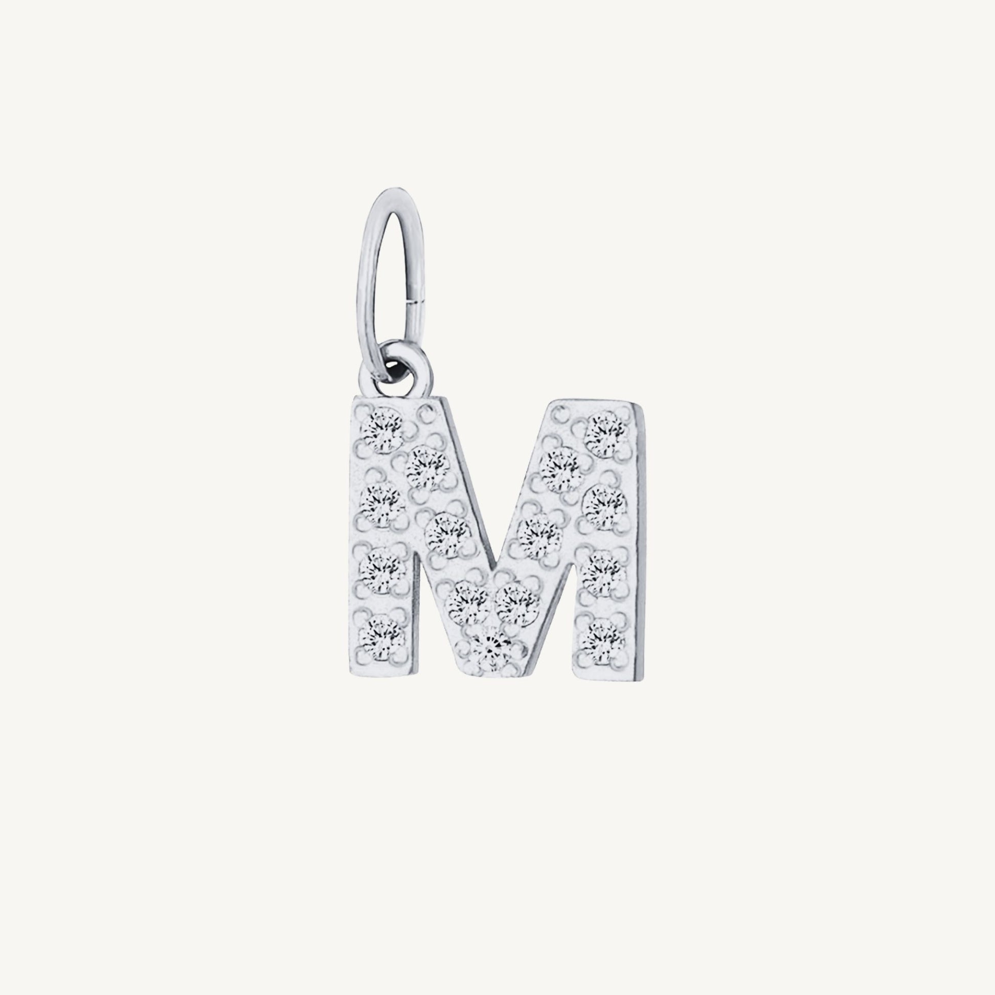 Cubic Zirconia Initial Charms