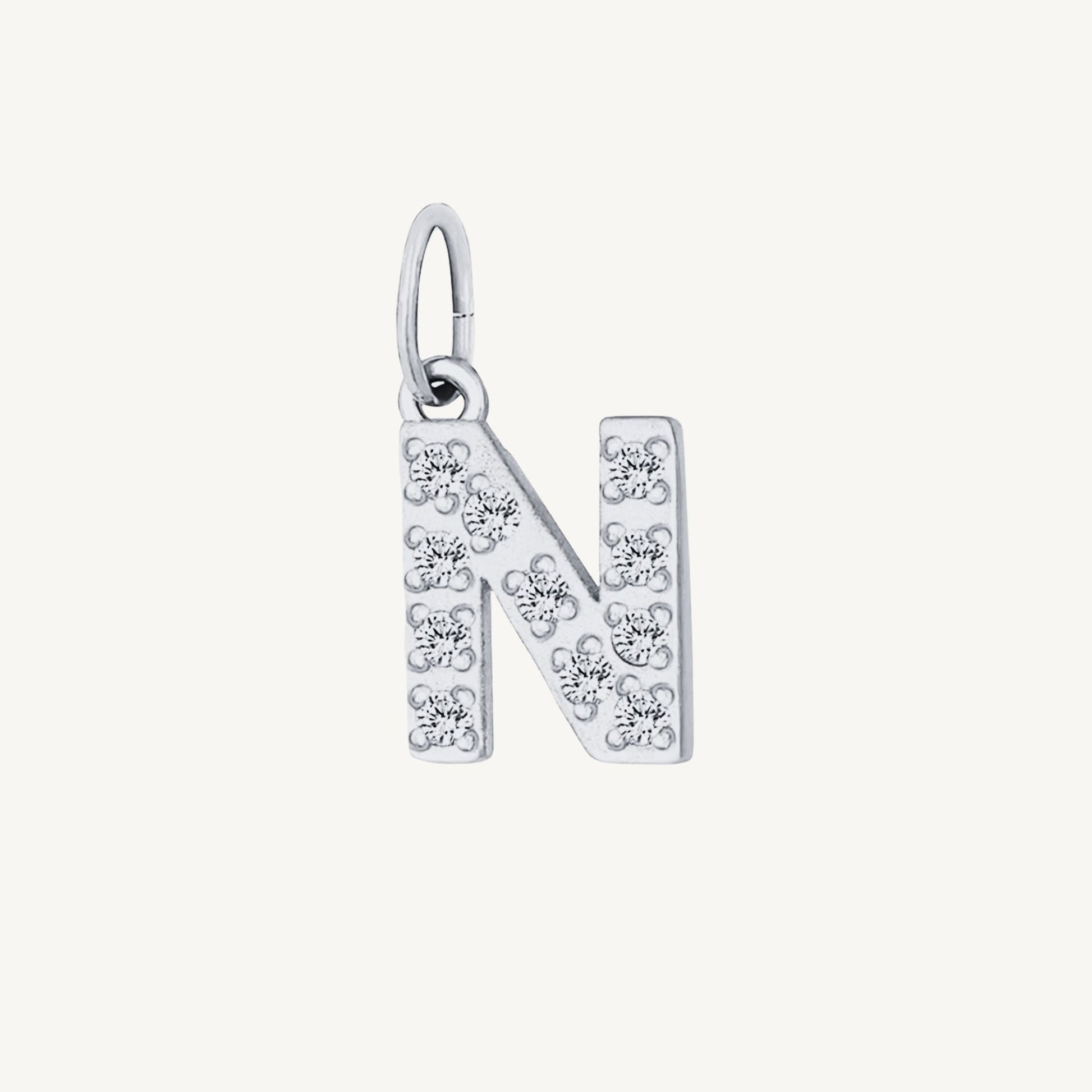 Cubic Zirconia Initial Charms