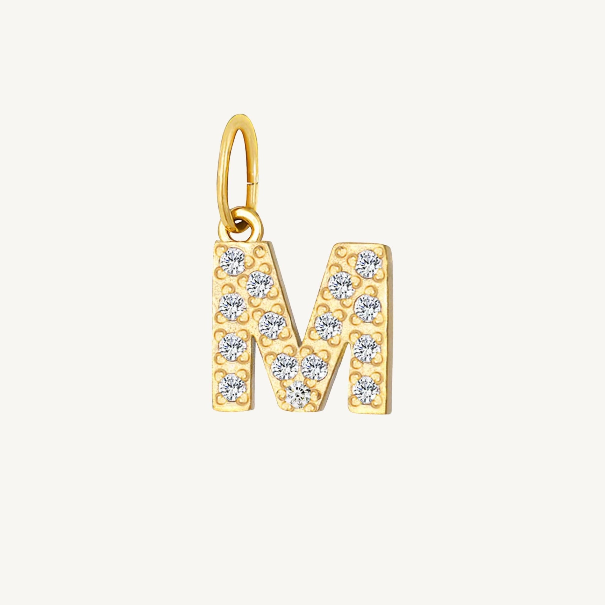 Cubic Zirconia Initial Charms