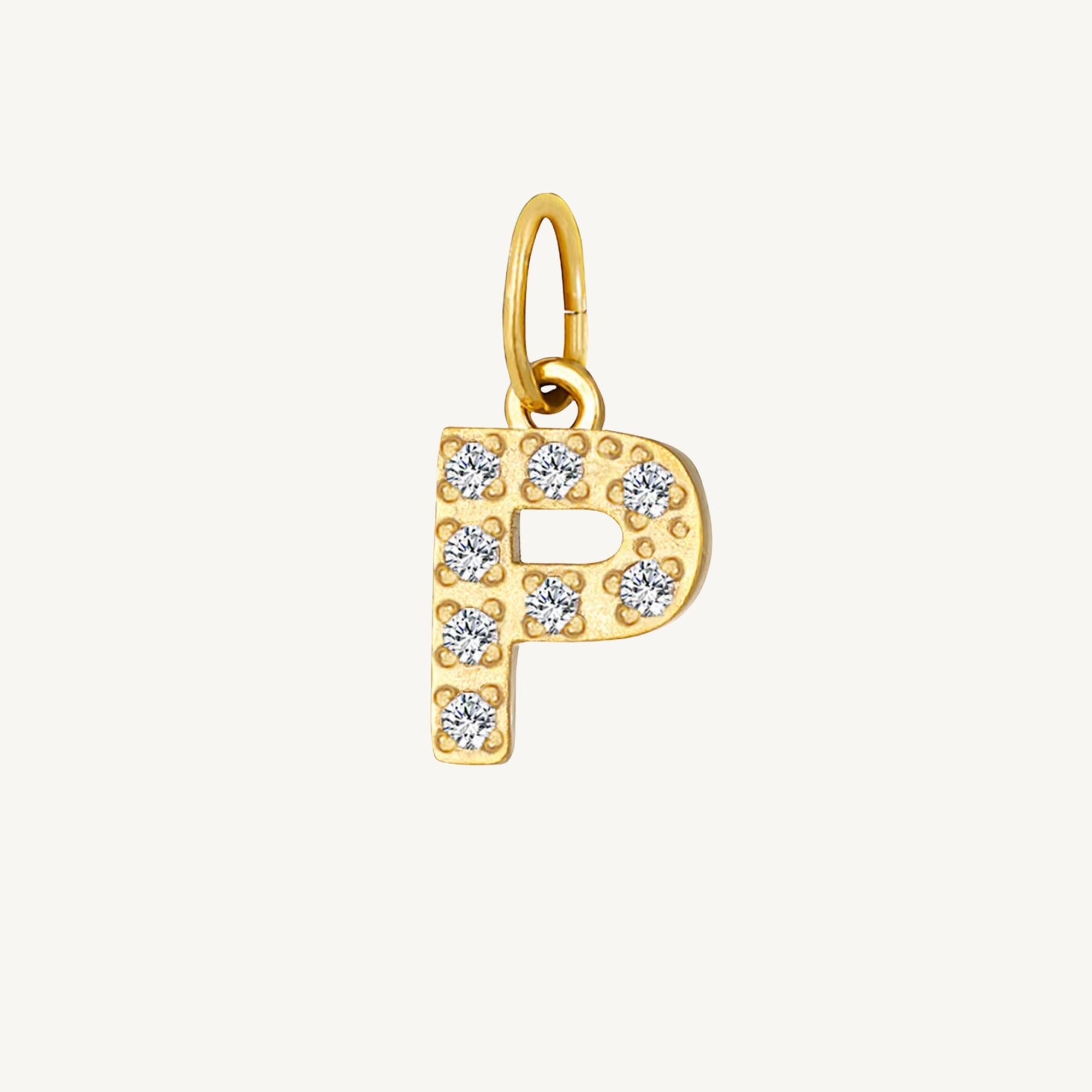 Cubic Zirconia Initial Charms