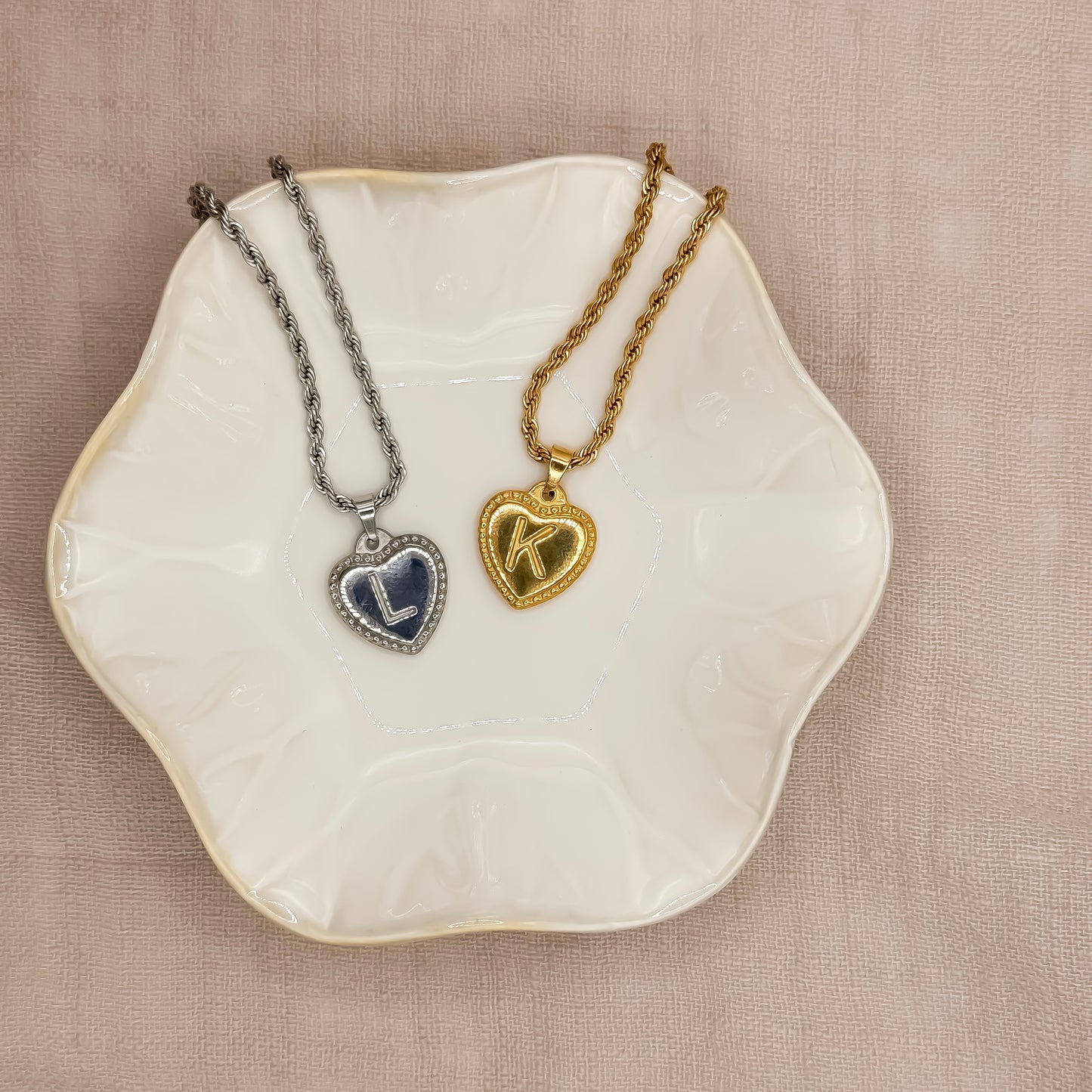 Heart Initial Necklace