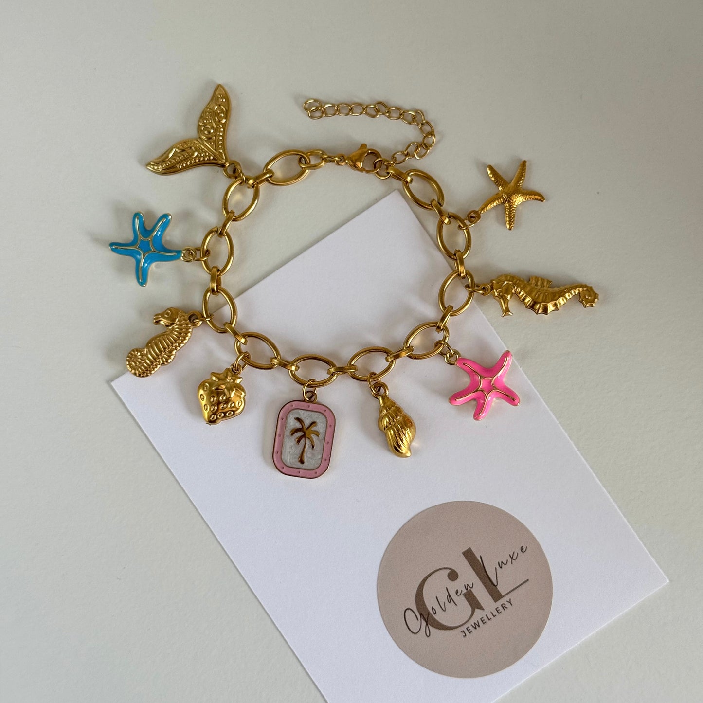 Oval Multi Charm Chain