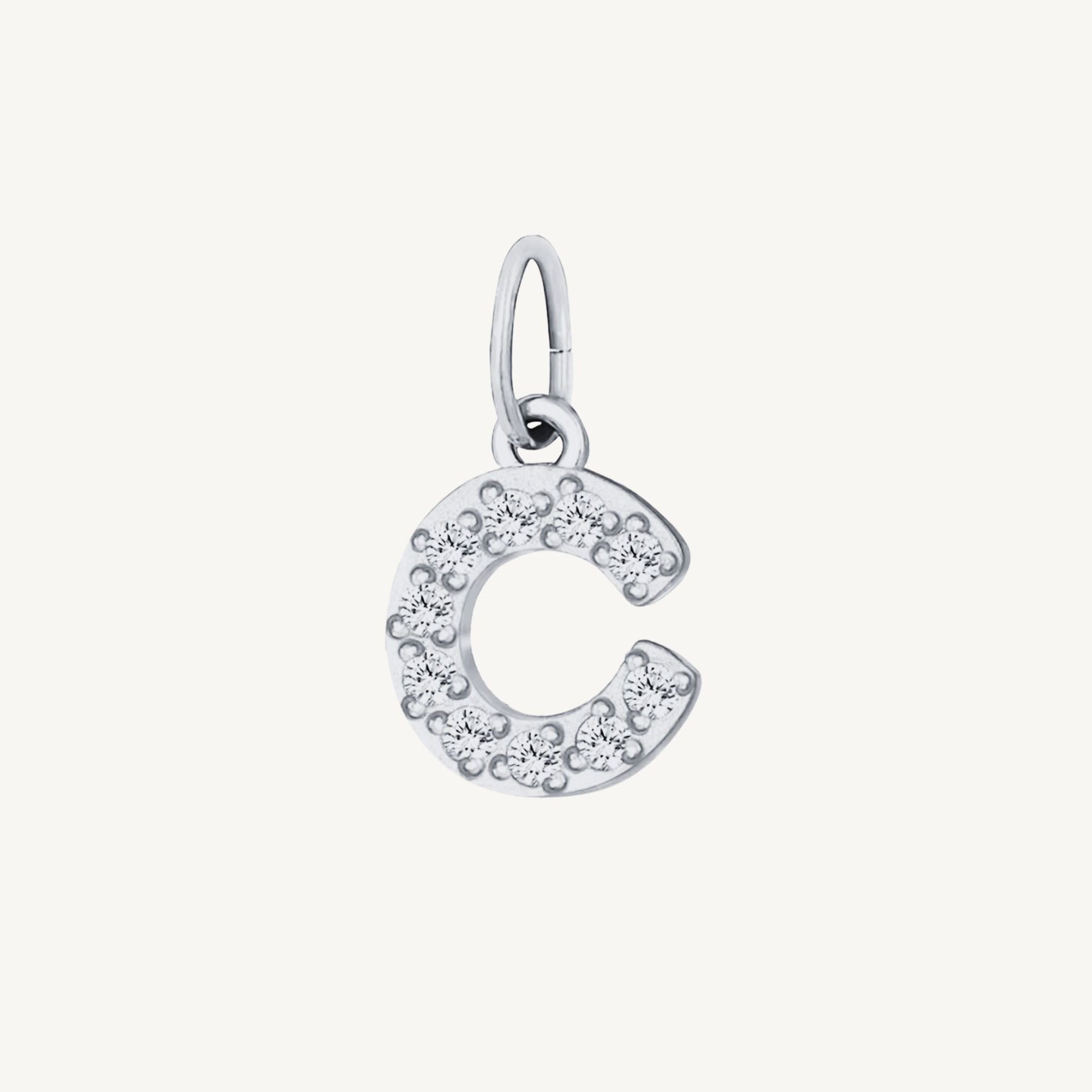 Cubic Zirconia Initial Charms