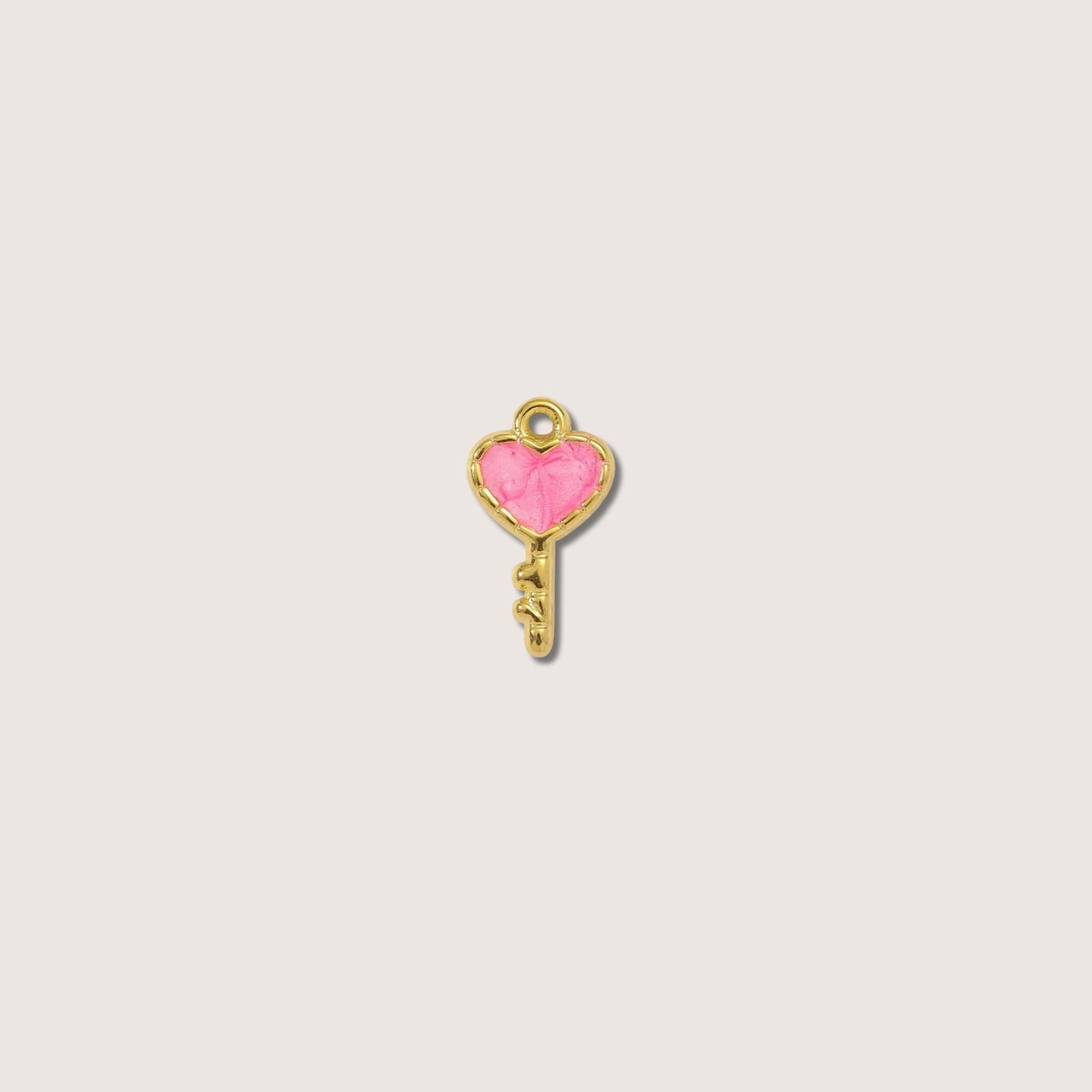 Little Pink Key Charms