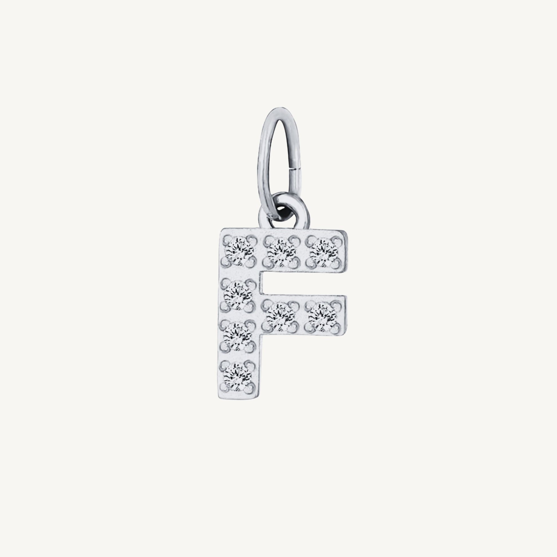 Cubic Zirconia Initial Charms