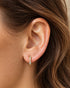Harper Twist 925 sterling silver CZ huggie hoop earrings