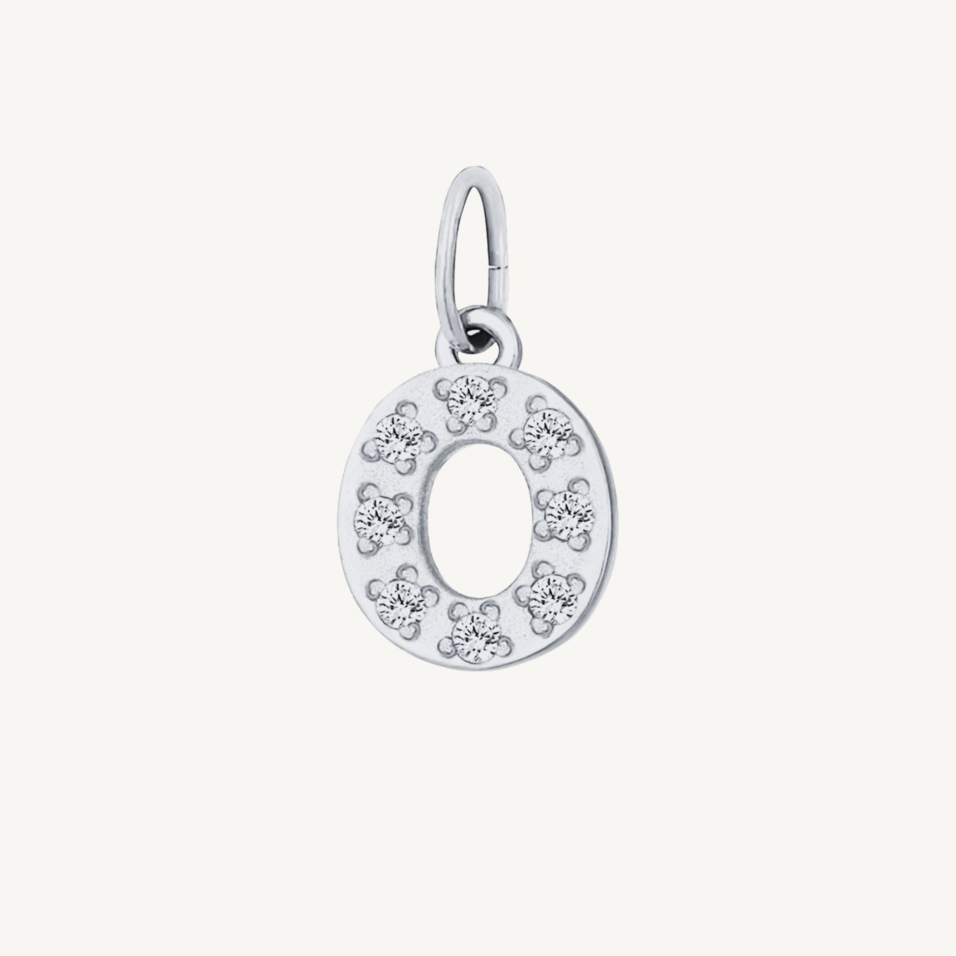 Cubic Zirconia Initial Charms