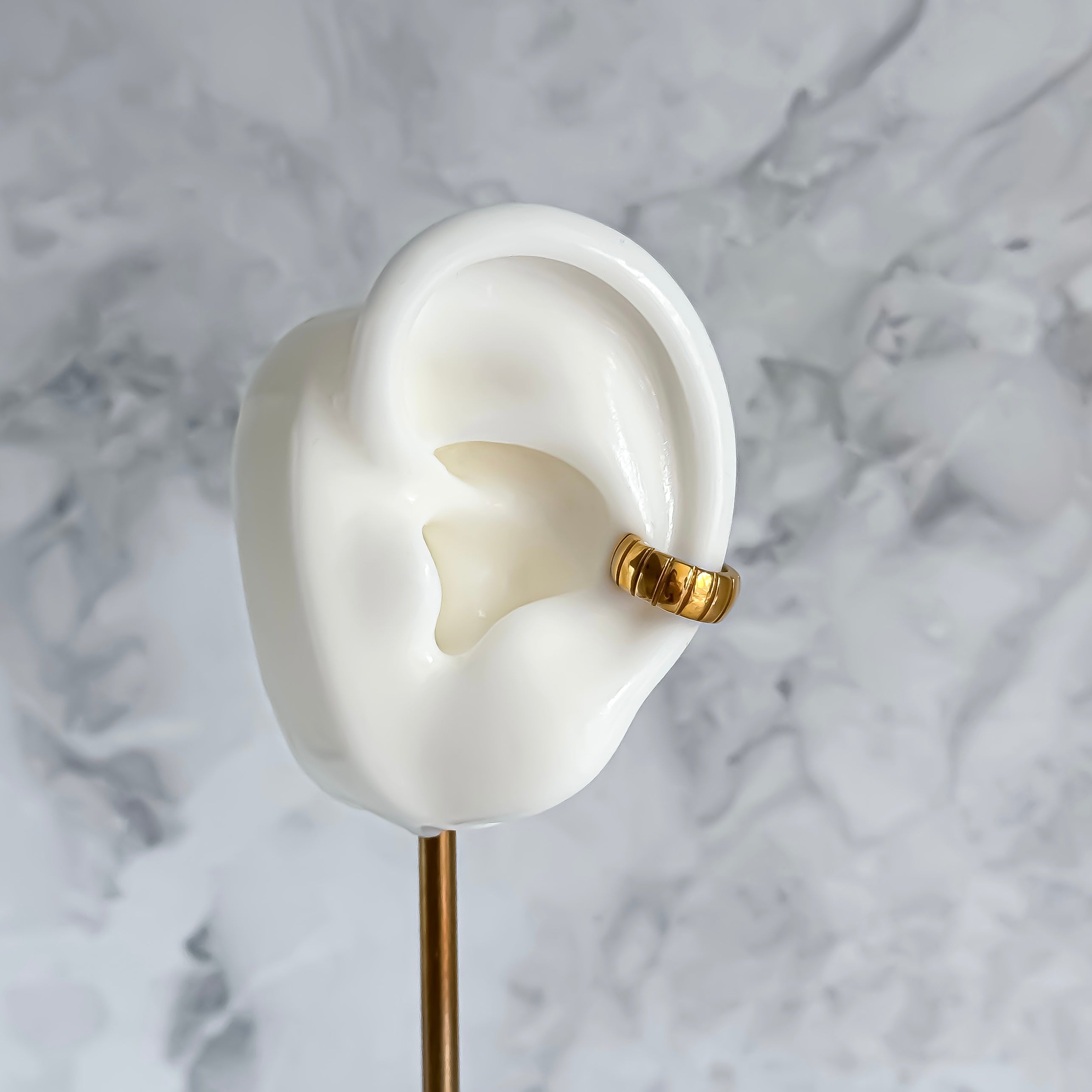 Gold Chunky Band Ear Cuff
