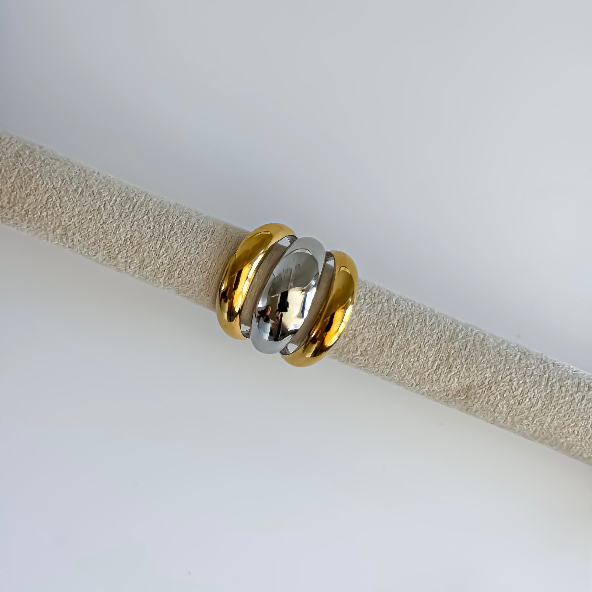 Mixed Metal Demi Ring