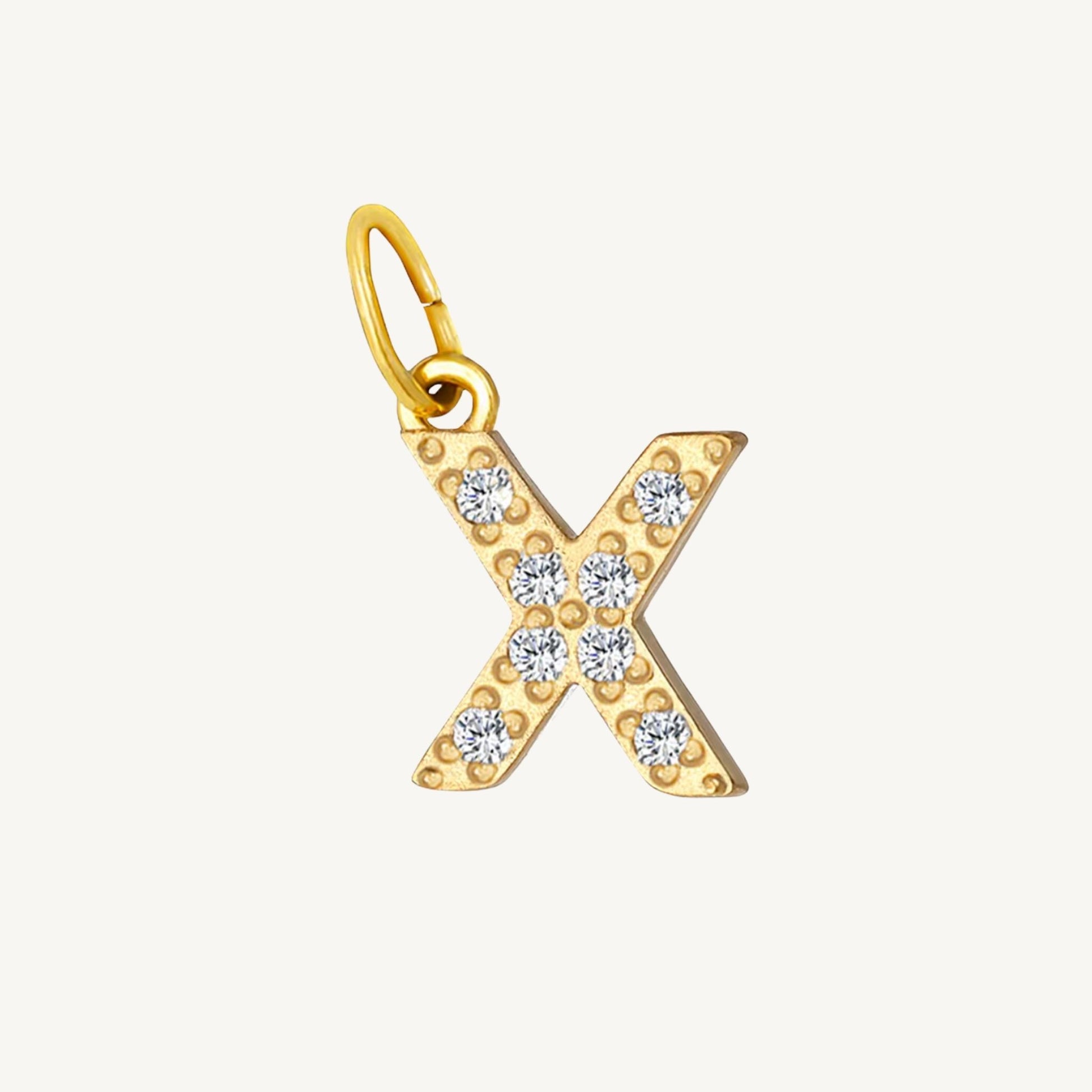 Cubic Zirconia Initial Charms