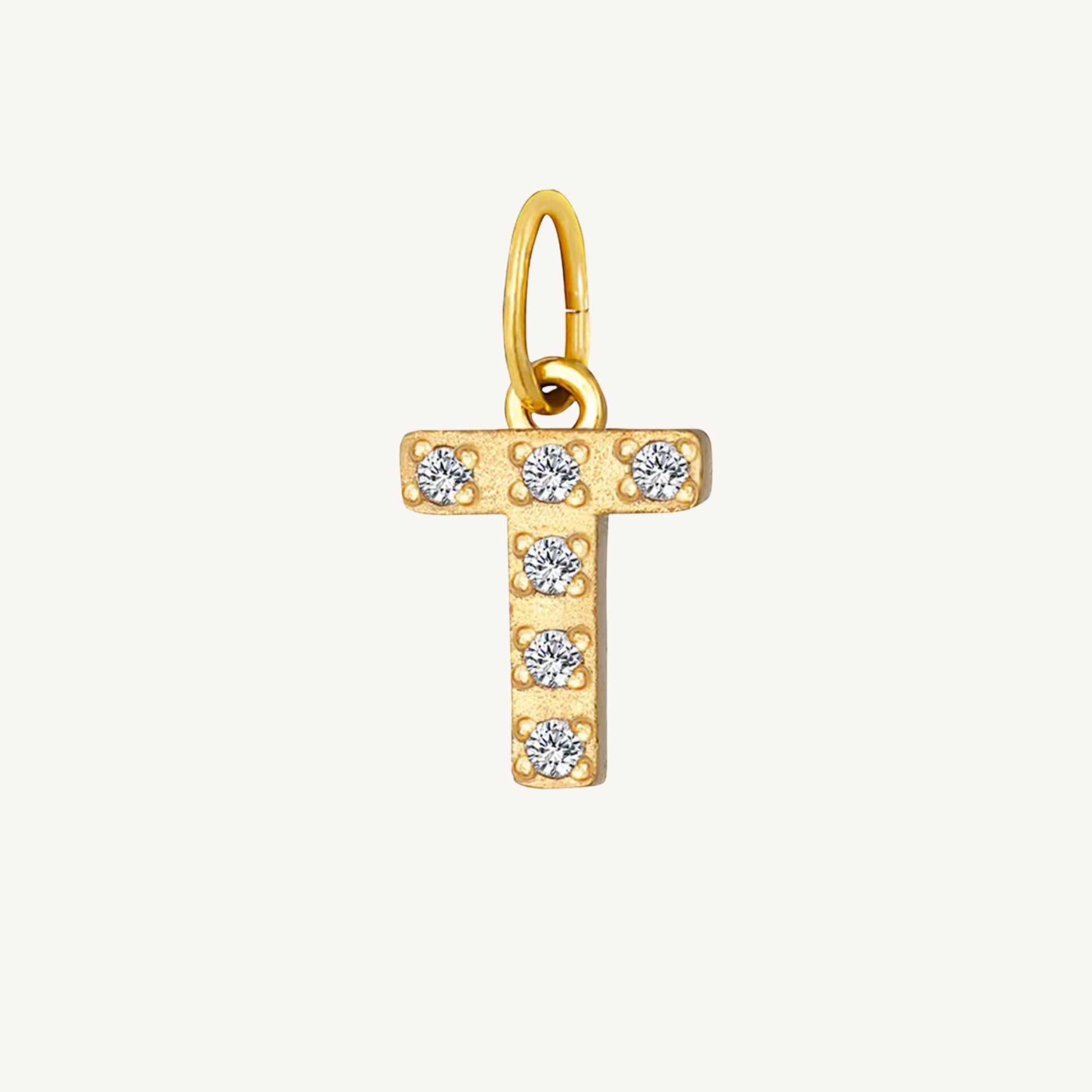 Cubic Zirconia Initial Charms