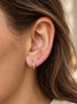 Hattie Mini 925 sterling silver CZ huggie hoop earrings