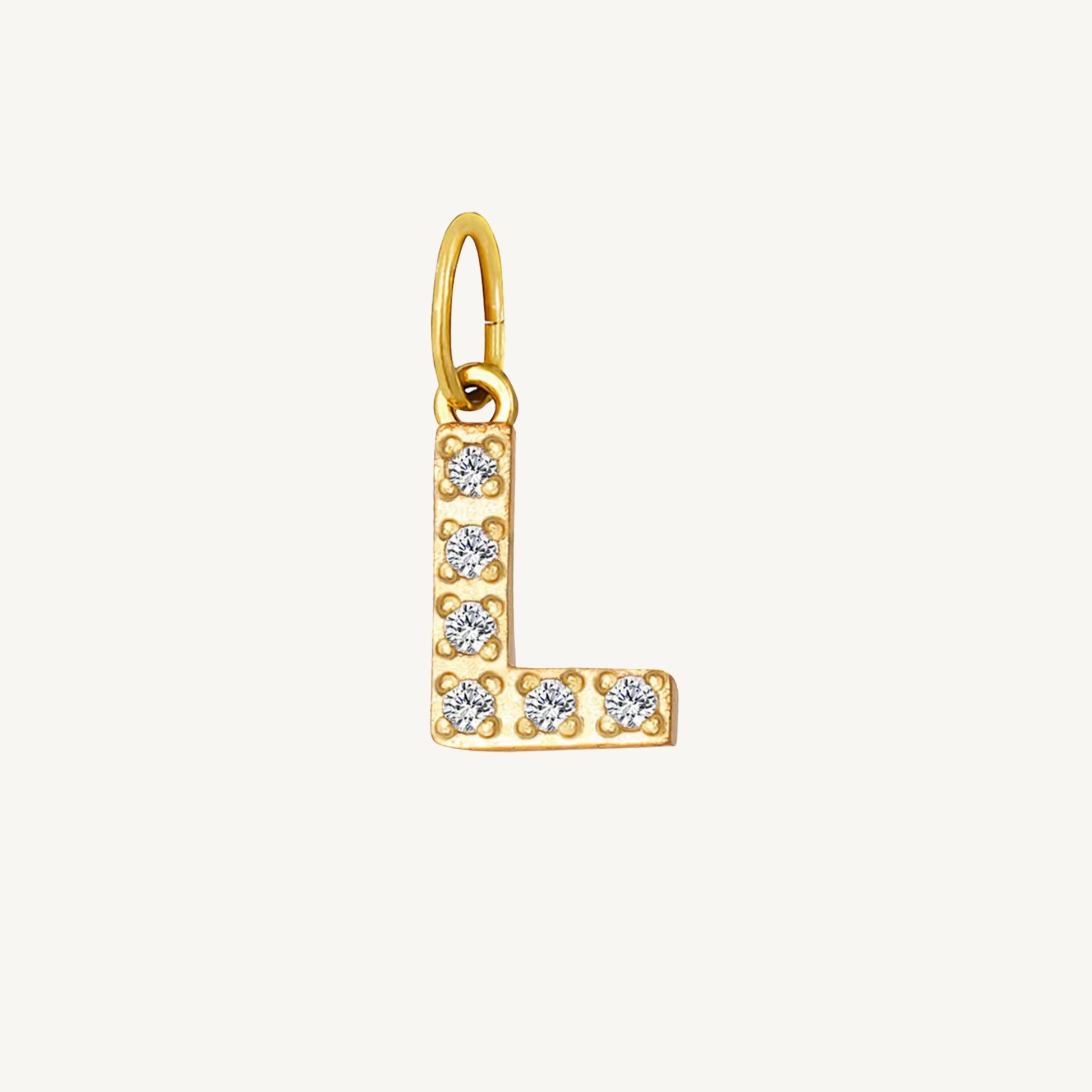 Cubic Zirconia Initial Charms