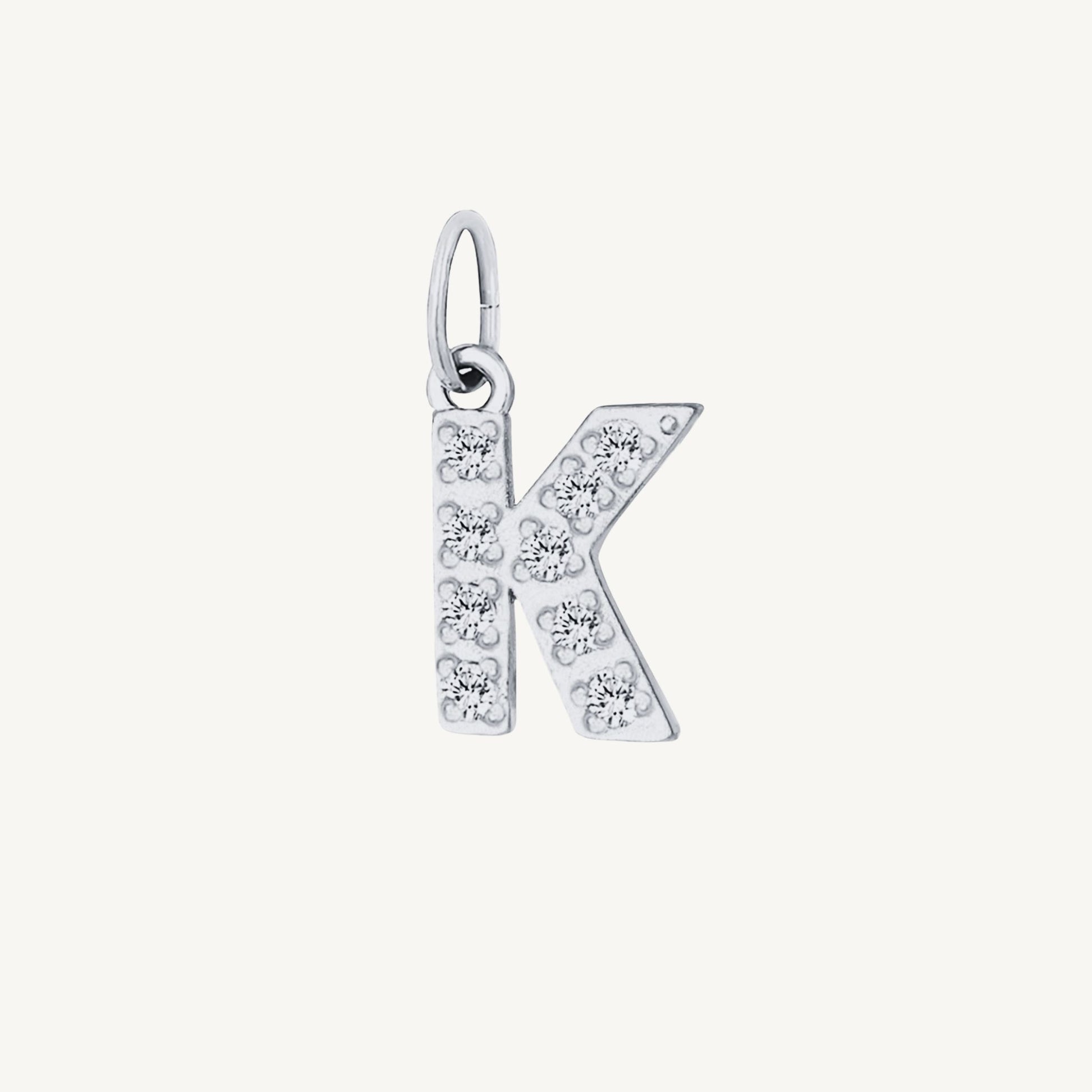 Cubic Zirconia Initial Charms