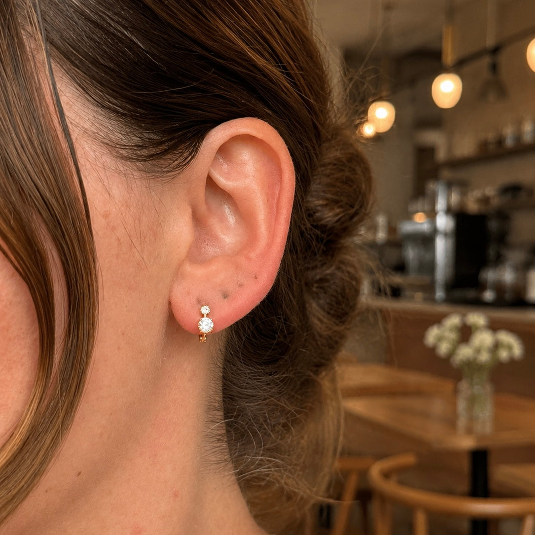 Luna Spark Huggie Hoop Earrings