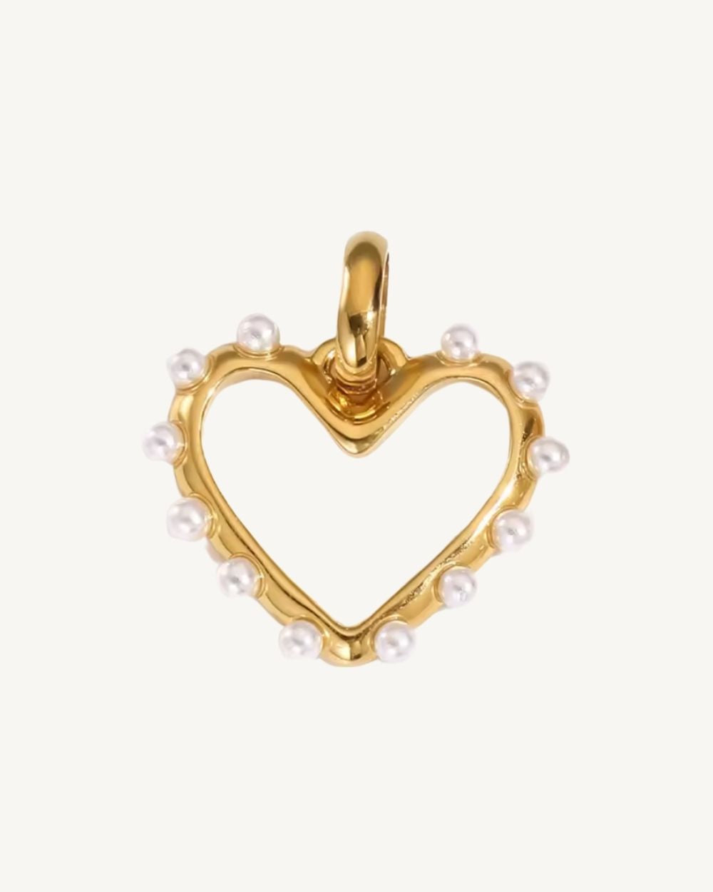 Pearl Heart Charms
